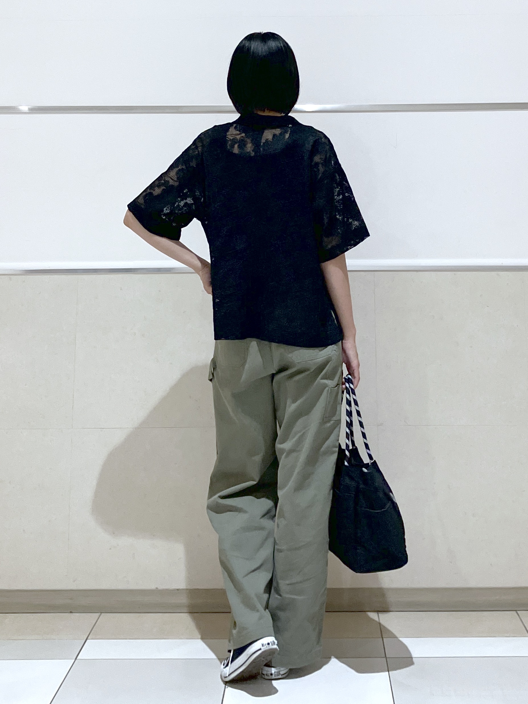 eriko さんの「Dessin｜カラミレース 開襟シャツ」を使ったコーディネート