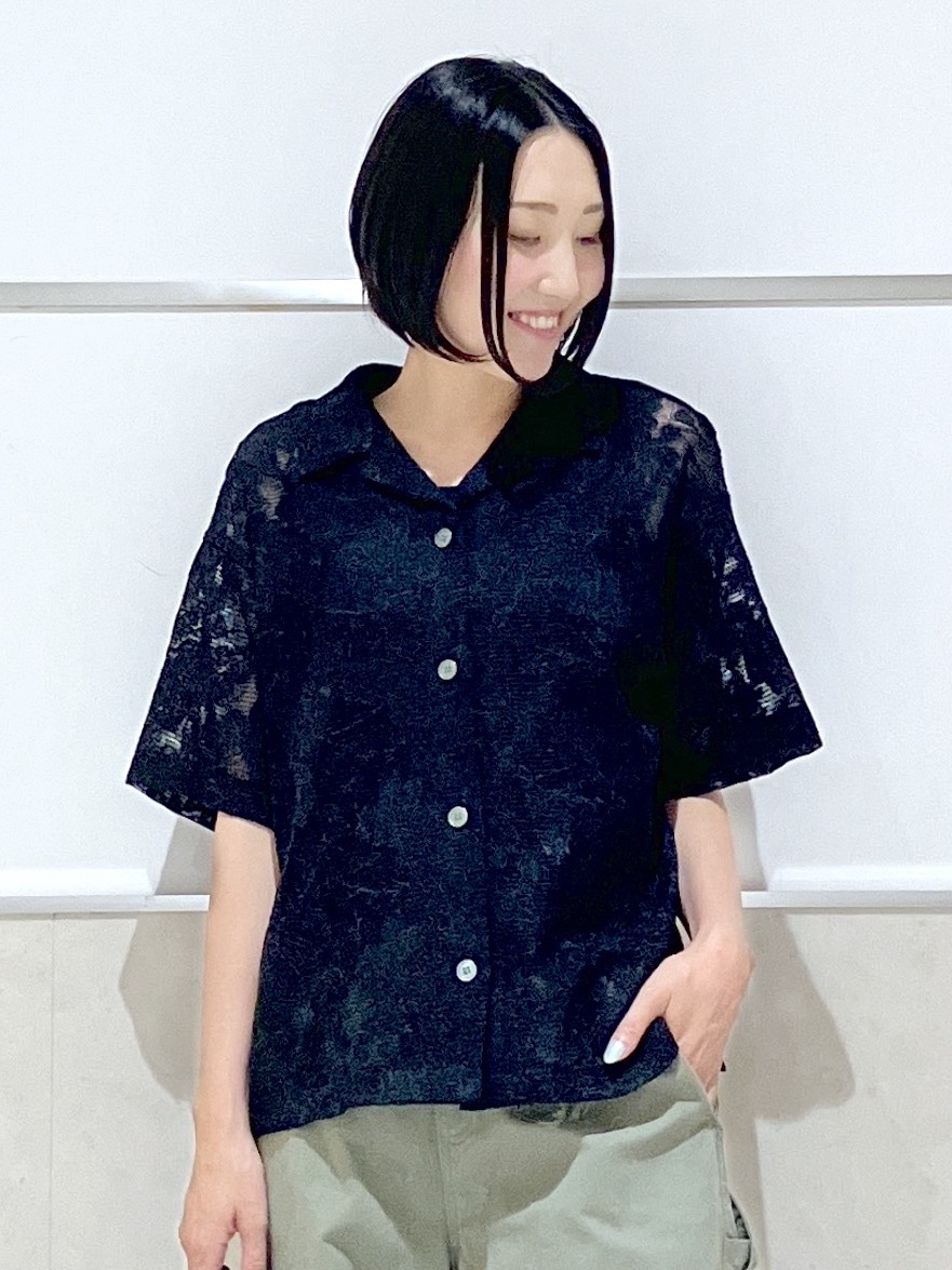 eriko さんの「Dessin｜カラミレース 開襟シャツ」を使ったコーディネート