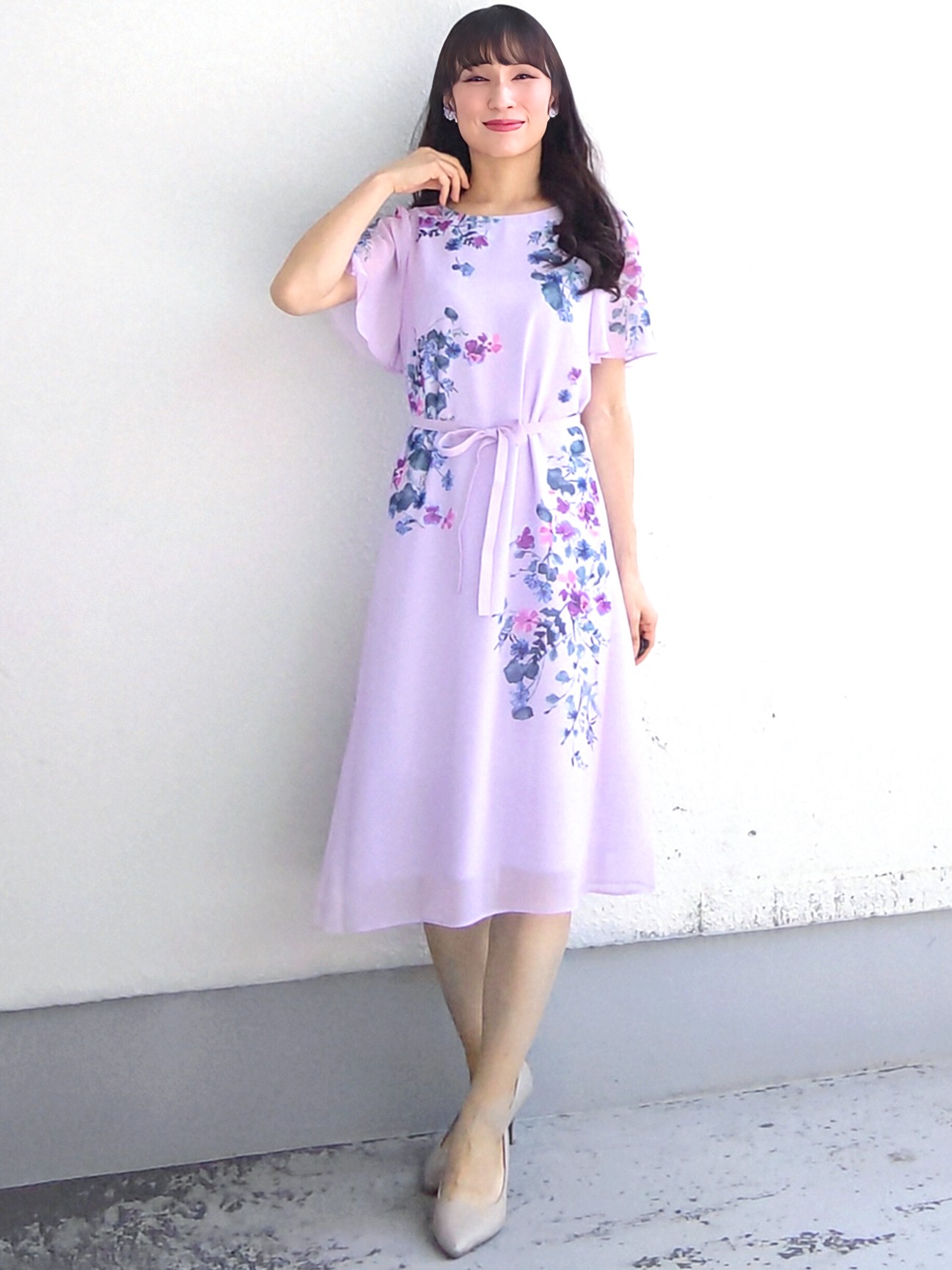 keinaさんの「SunaUna｜【手洗い可／日本製】多色花柄プリントワンピース」を使ったコーディネート