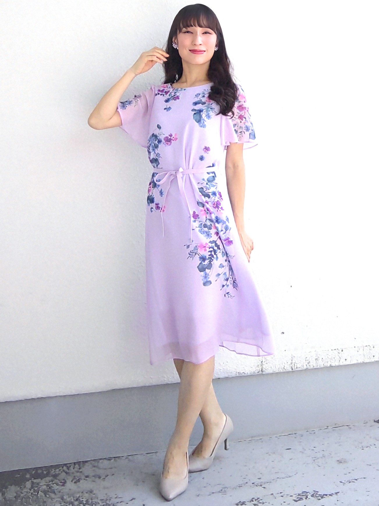 keinaさんの「SunaUna｜【手洗い可／日本製】多色花柄プリントワンピース」を使ったコーディネート