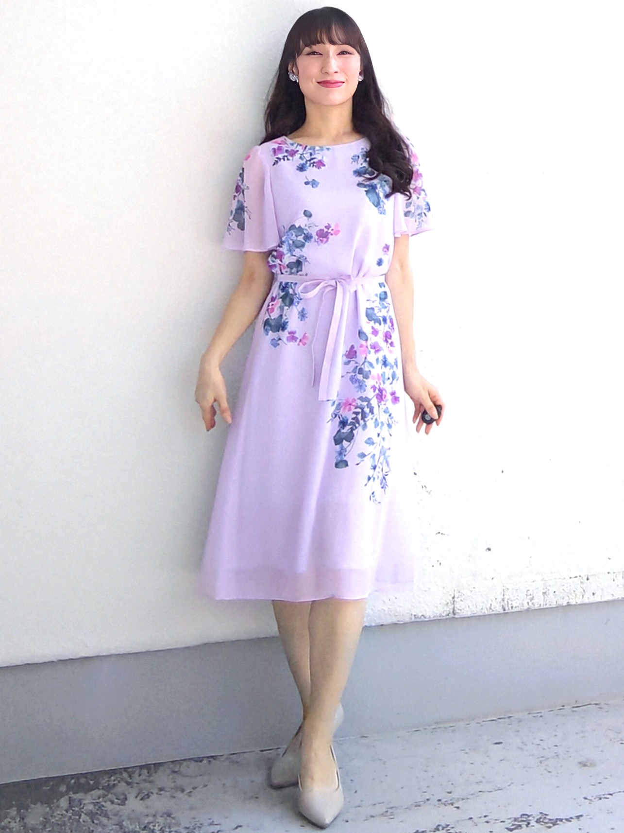 keinaさんの「SunaUna｜【手洗い可／日本製】多色花柄プリントワンピース」を使ったコーディネート