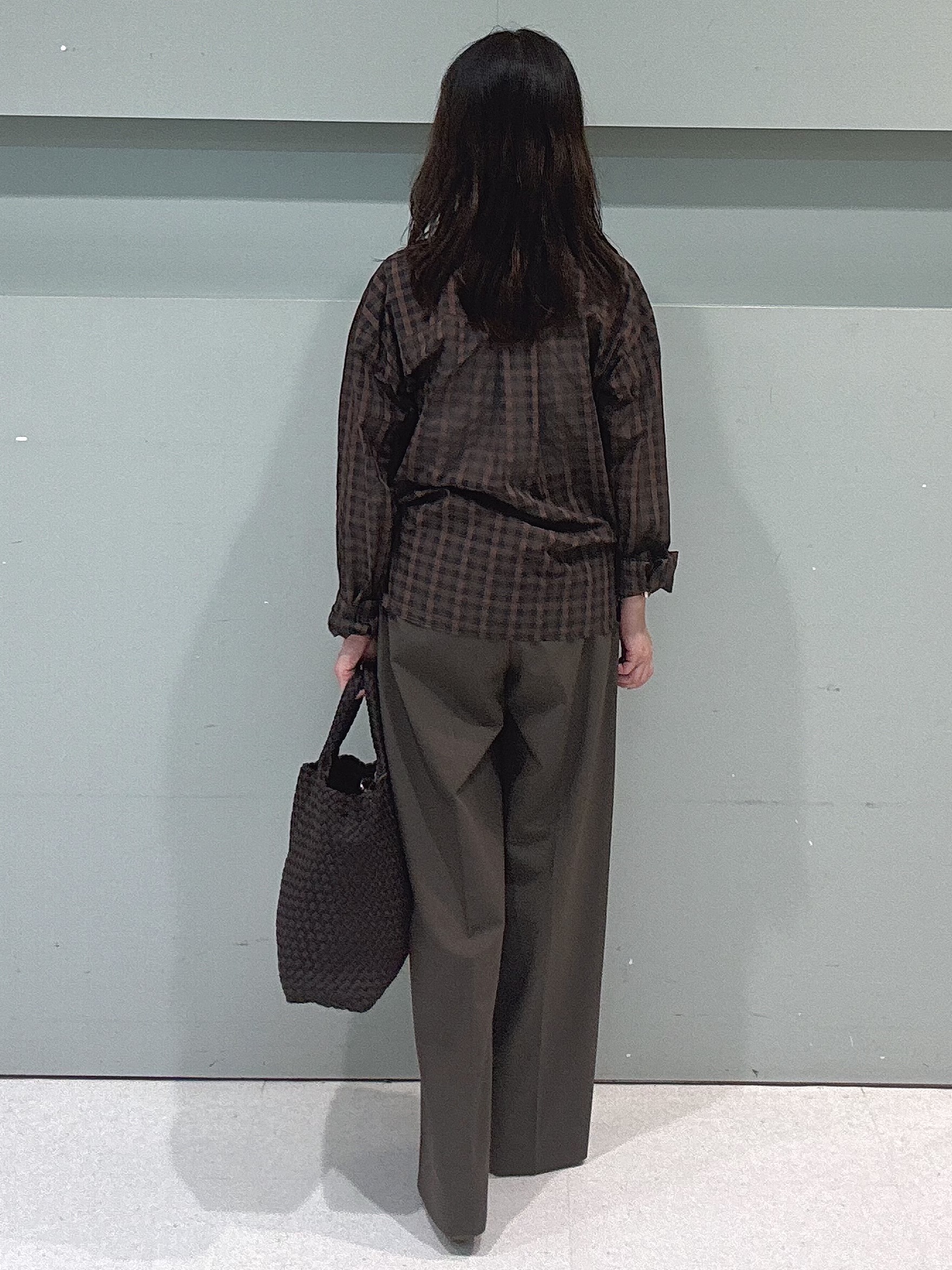 makiさんの「UNTITLED｜【秋映え/羽織り】シアーチェックシャツブラウス」を使ったコーディネート