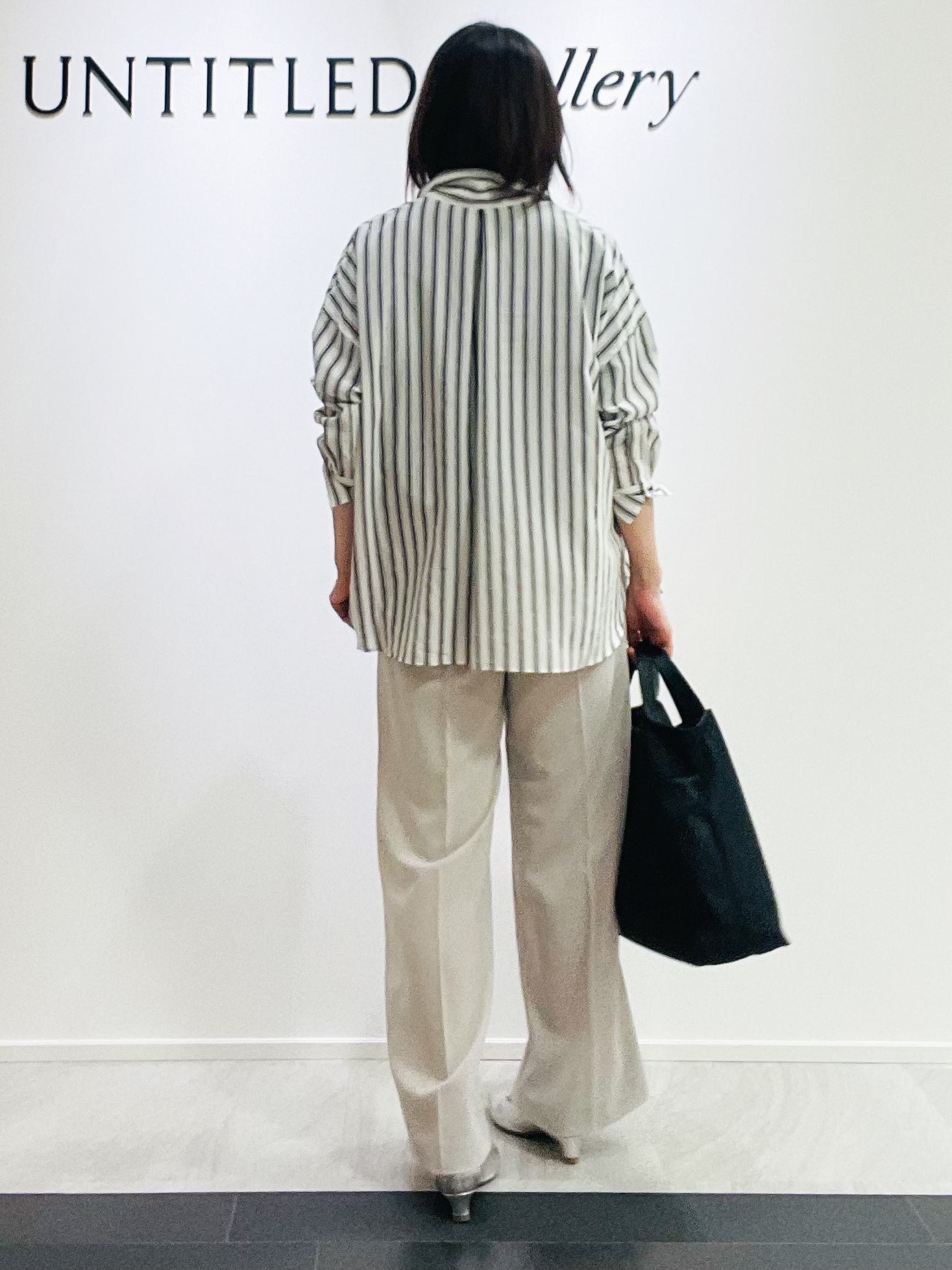めいさんの「UNTITLED｜ストライプシャツ」を使ったコーディネート