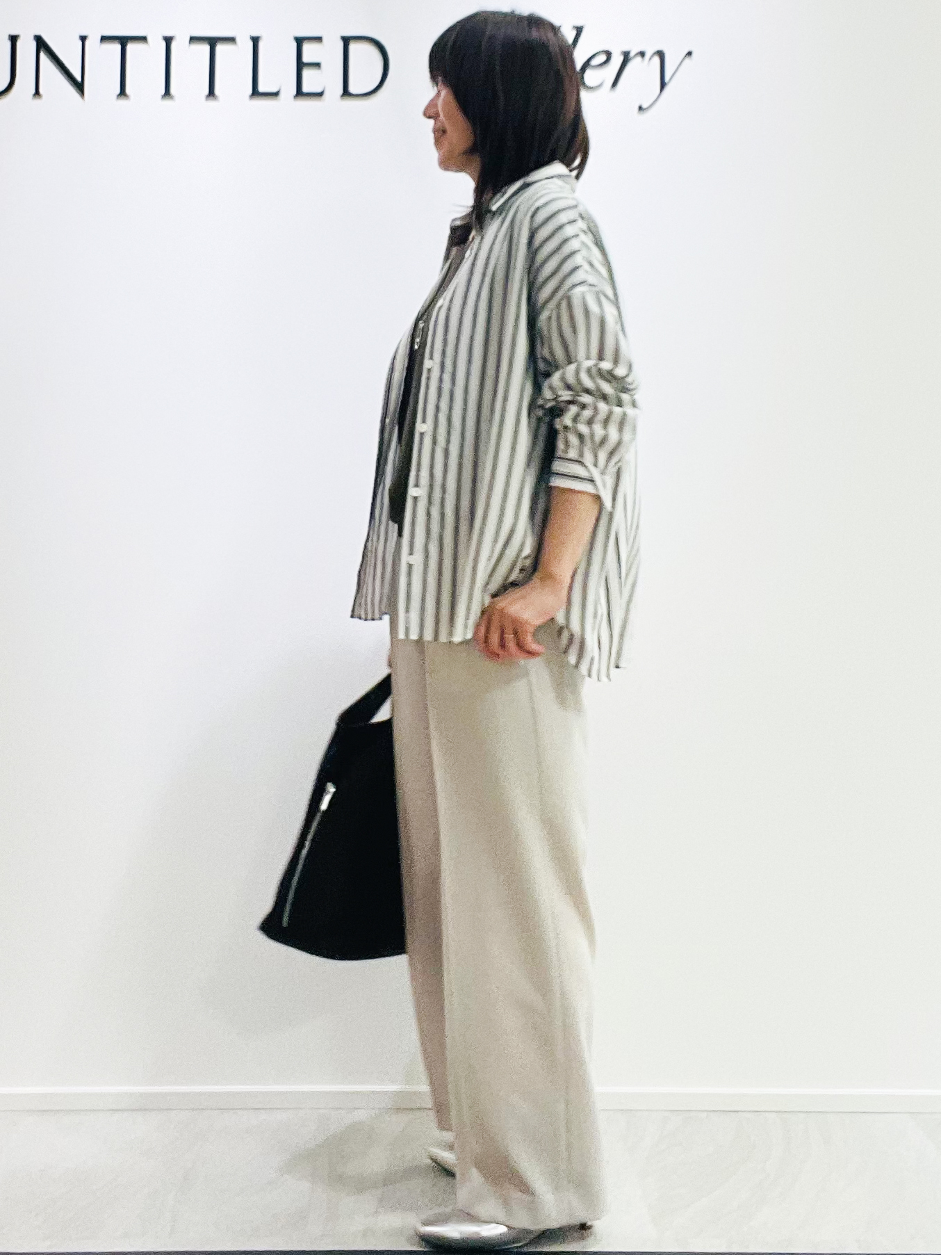 めいさんの「UNTITLED｜ストライプシャツ」を使ったコーディネート