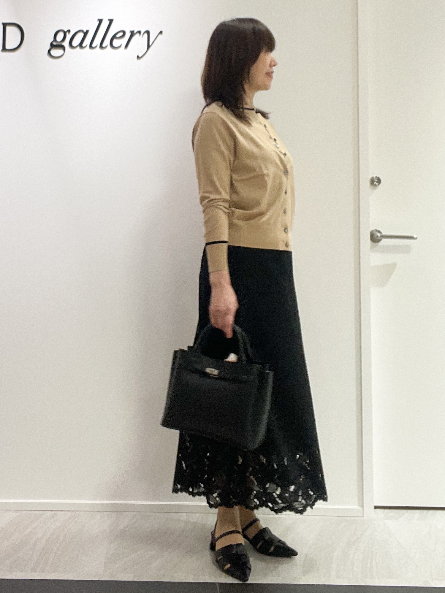 めいさんの「UNTITLED｜【アンサンブル可能/秋羽織り】コンパクトニットカーディガン」を使ったコーディネート