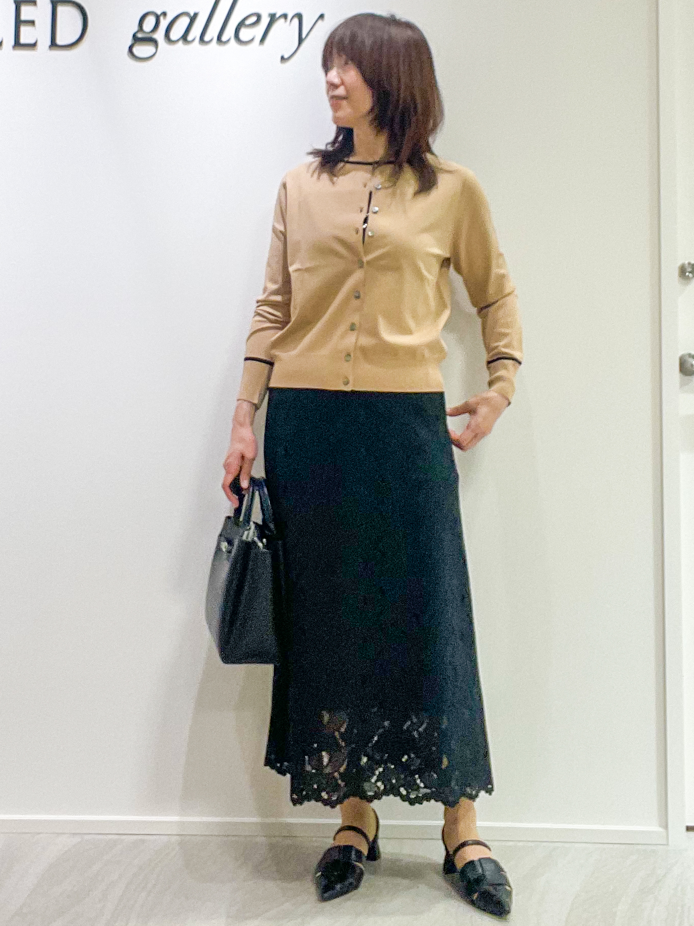 めいさんの「UNTITLED｜【アンサンブル可能/秋羽織り】コンパクトニットカーディガン」を使ったコーディネート