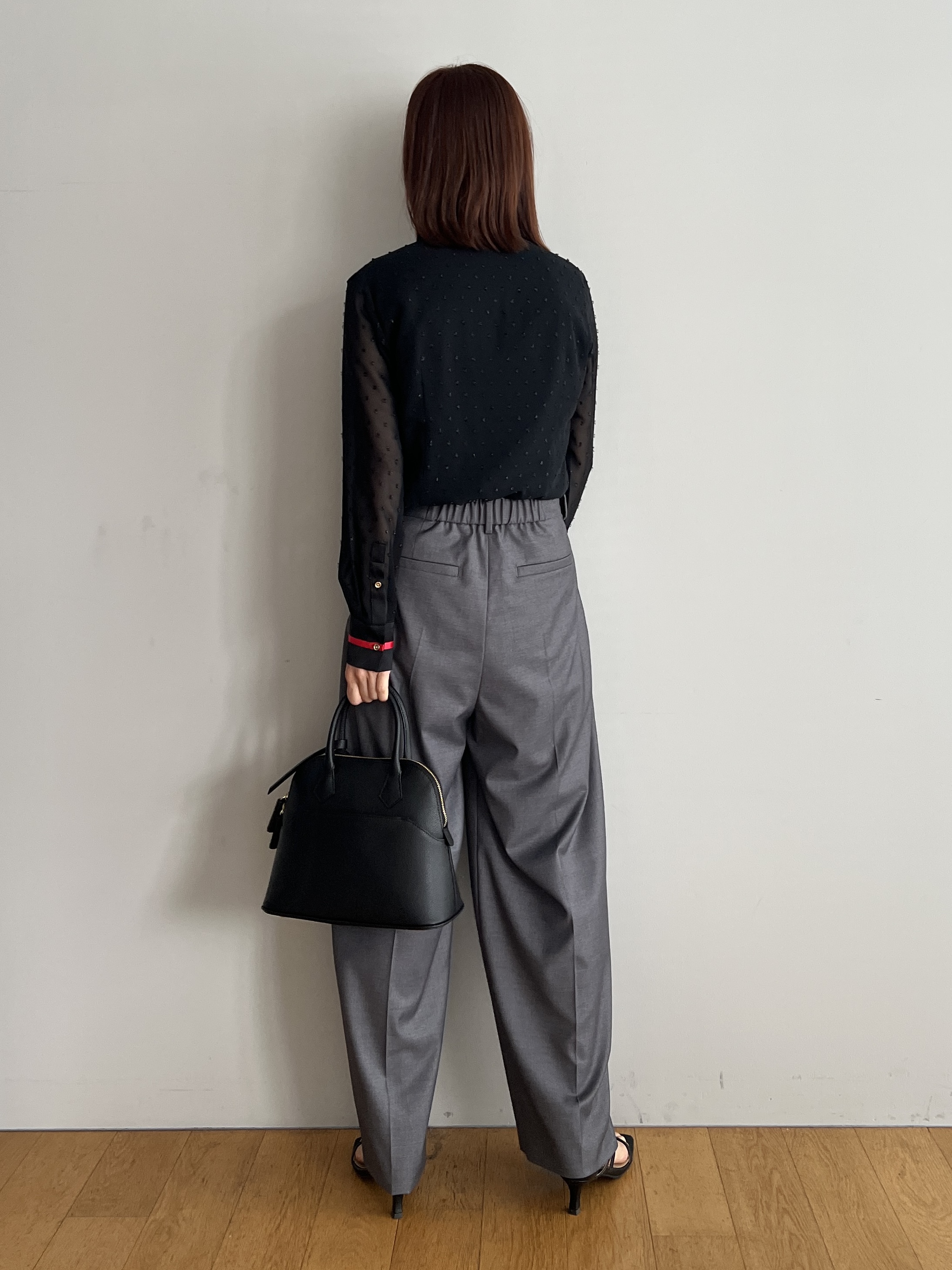misaさんの「DRESSTERIOR｜【上品見え】フィルムドット ボウタイブラウス」を使ったコーディネート