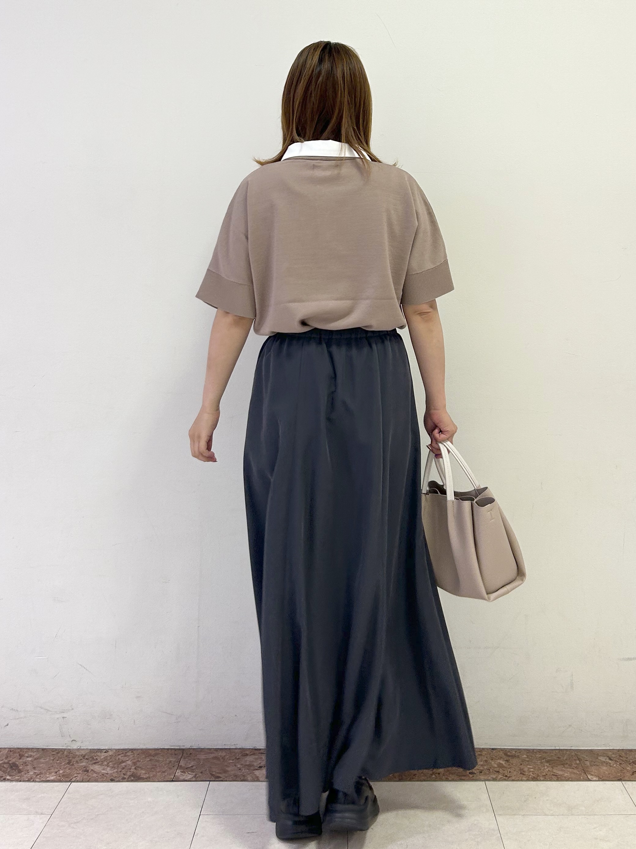 madokaさんの「OPAQUE.CLIP｜【森絵梨佳さん着用】2WAY衿ドッキングニット《洗濯機OK》」を使ったコーディネート