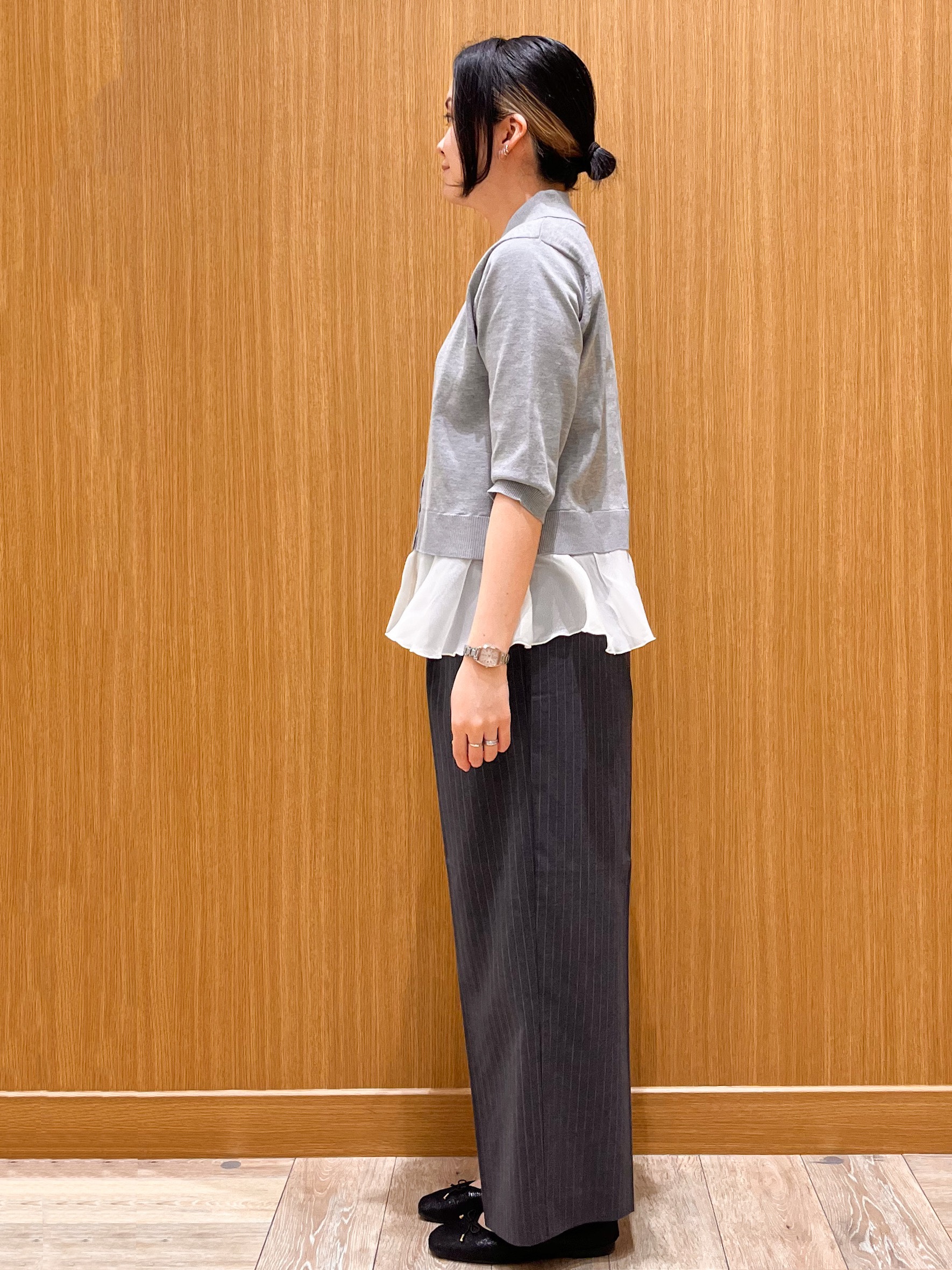 aさんの「OPAQUE.CLIP｜裾シアードッキングニット【洗濯機OK】」を使ったコーディネート