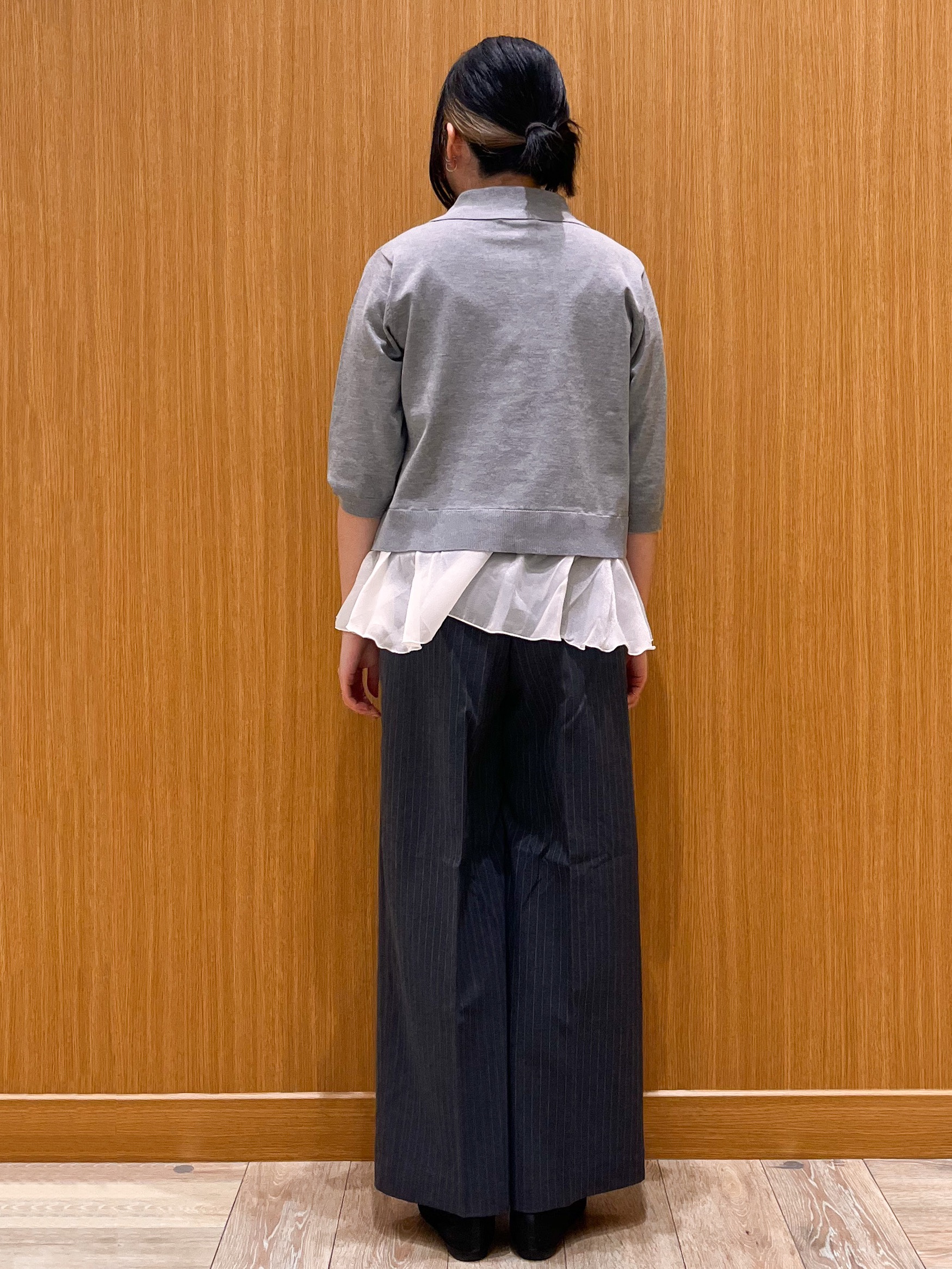aさんの「OPAQUE.CLIP｜裾シアードッキングニット【洗濯機OK】」を使ったコーディネート