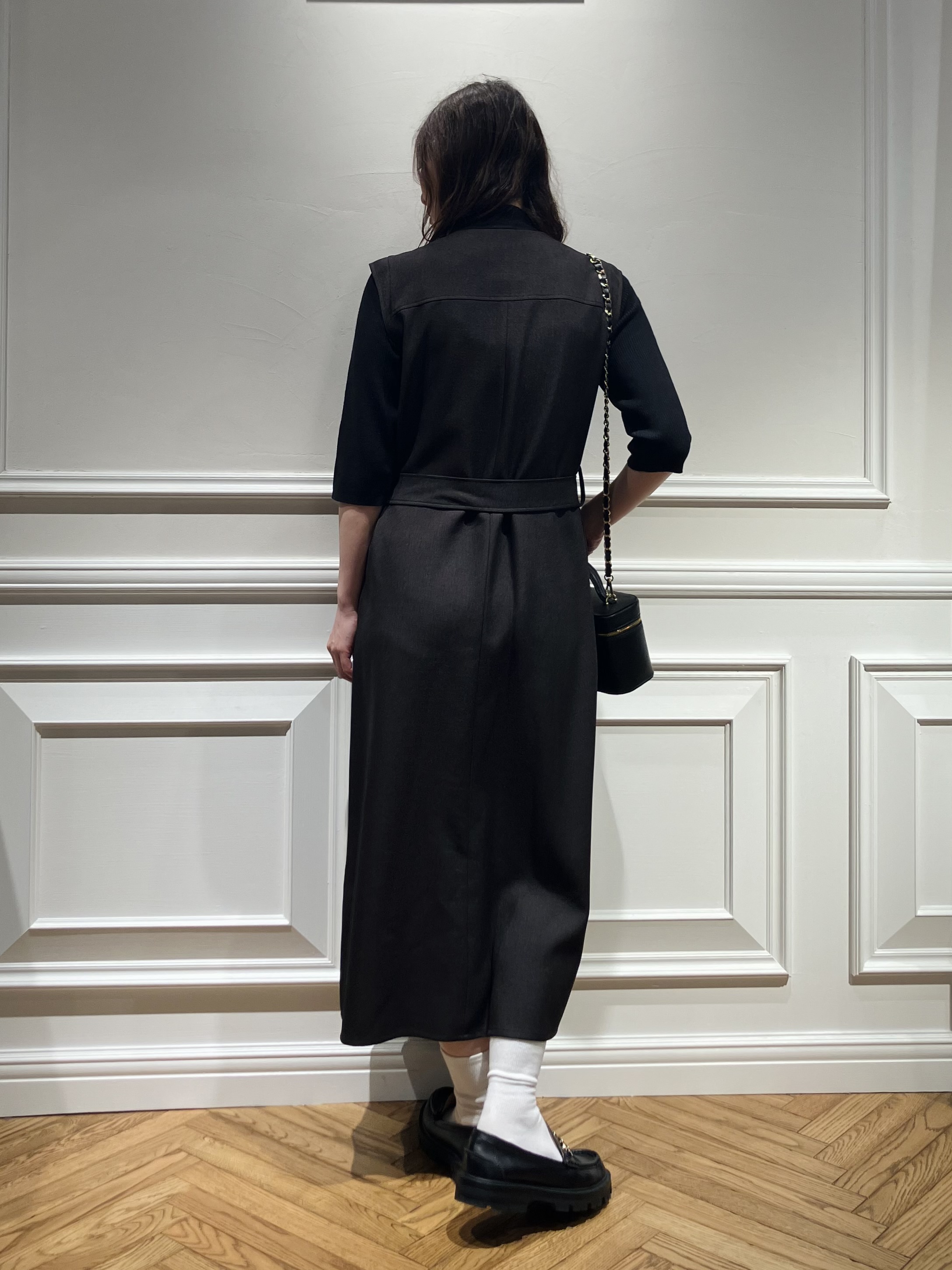 TSUKUIさんの「DRESSTERIOR｜【ウォッシャブル】ツイードライクワンピース」を使ったコーディネート