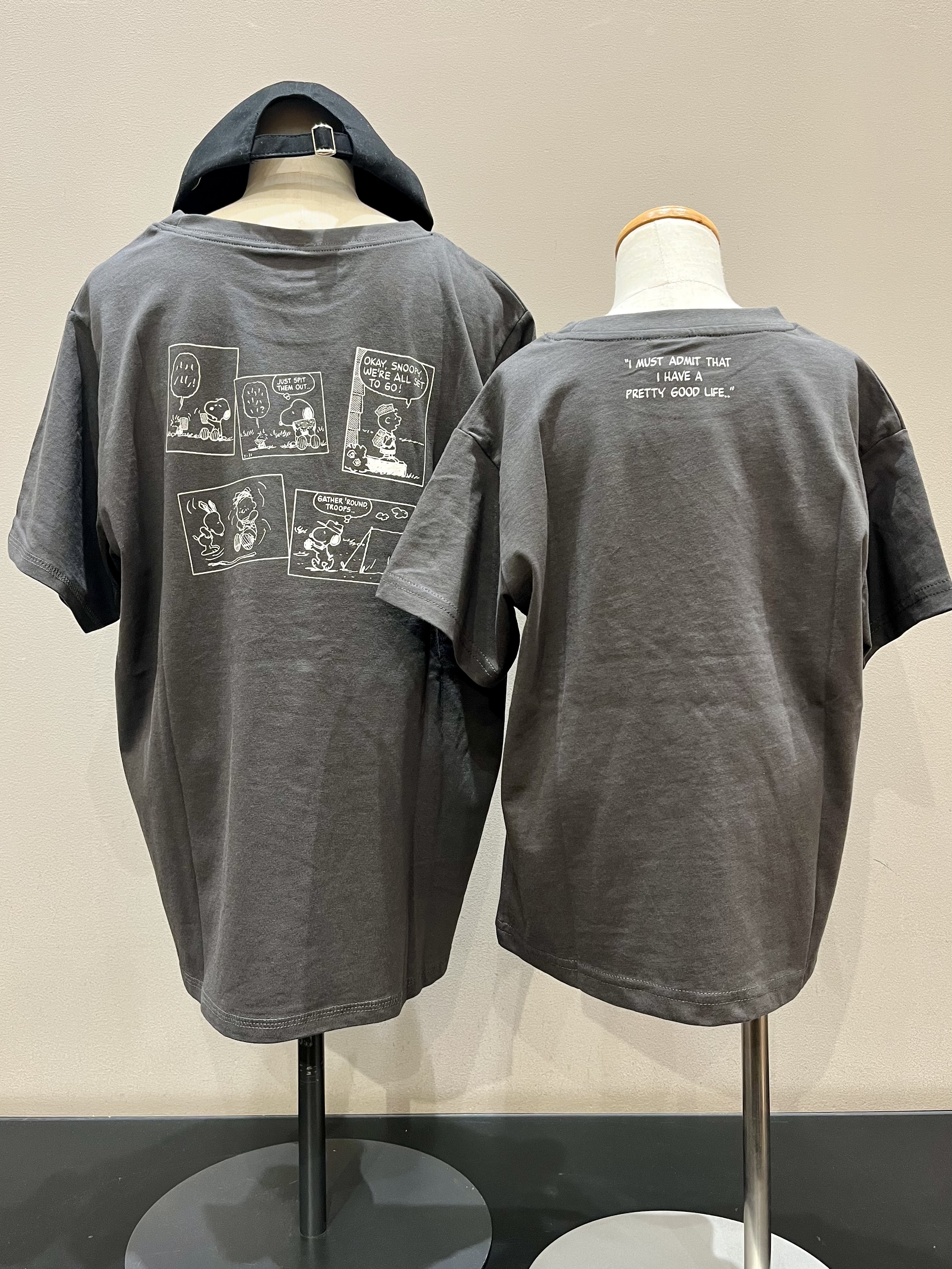 mintさんの「SHOO･LA･RUE｜【PEANUTS／ひんやり／親子リンク】プリントTシャツ」を使ったコーディネート