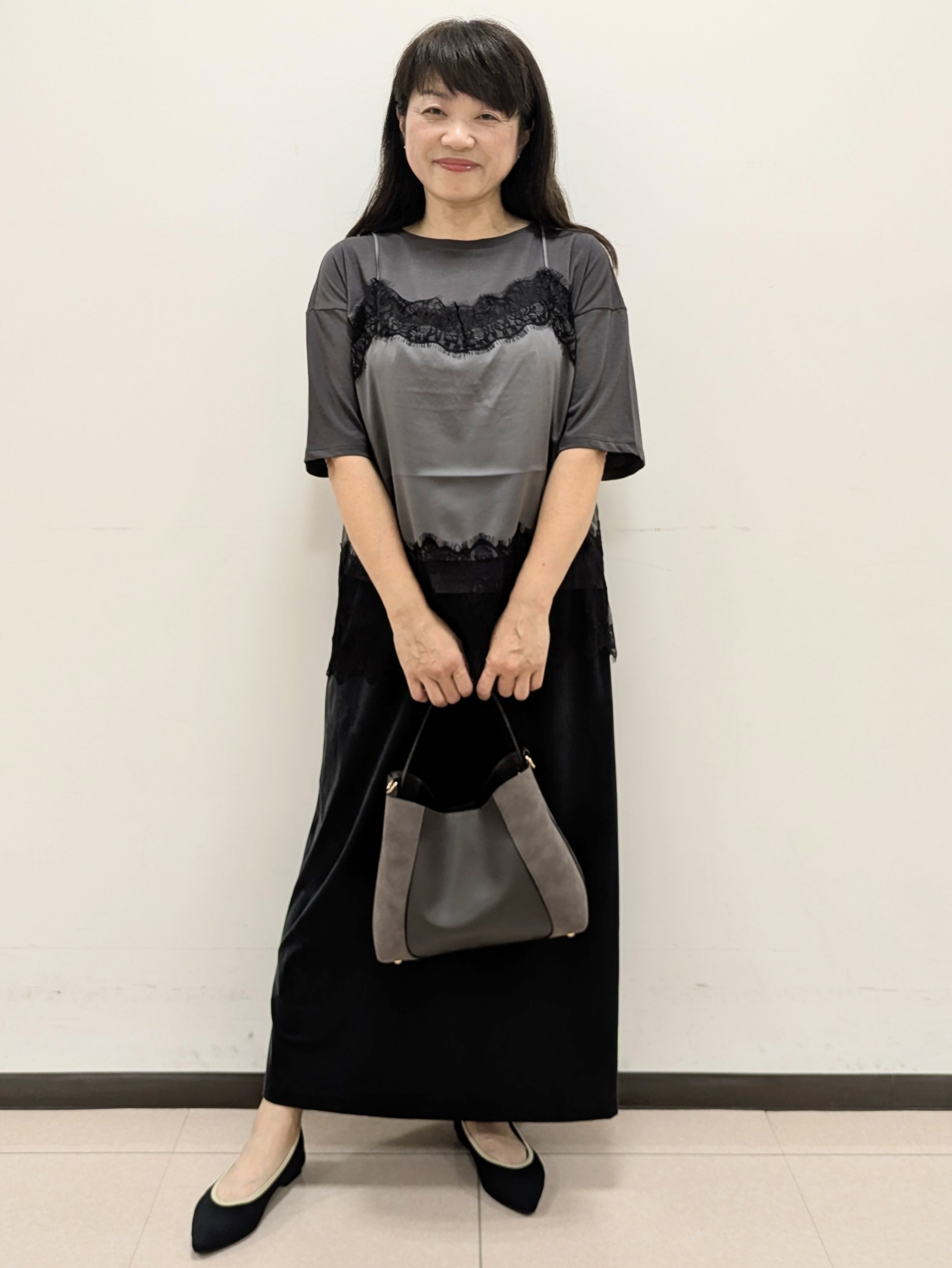 ともさんの「UNTITLED｜【1枚でもセットでも】レースキャミ付きプルオーバー」を使ったコーディネート