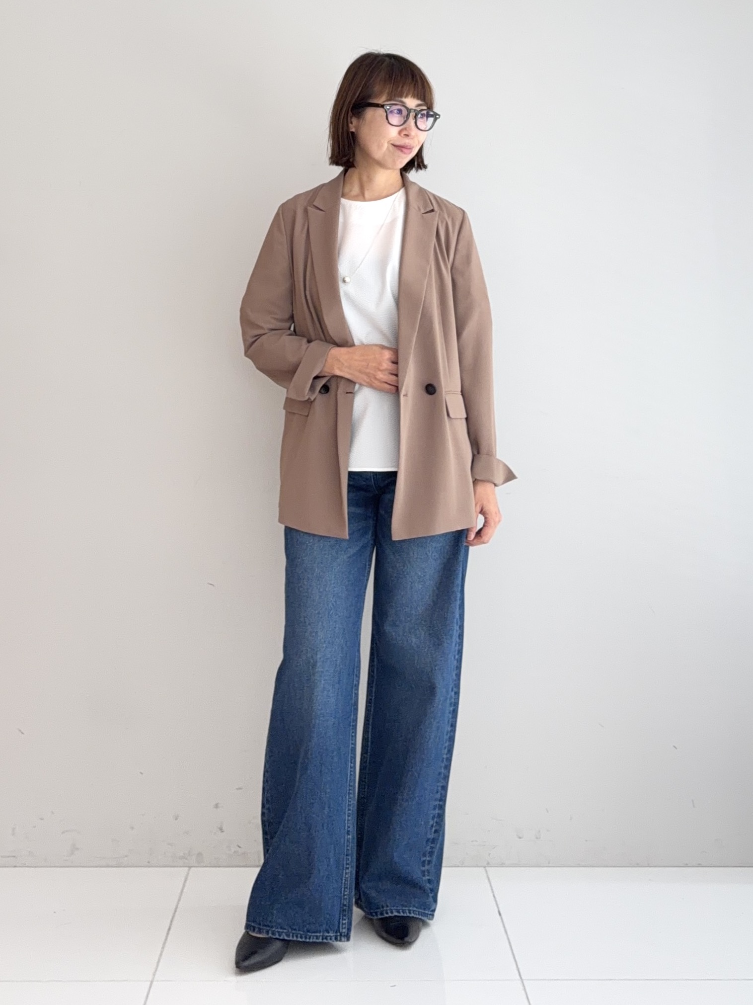 murayamaさんの「INDIVI｜【撥水／UVケア】ねじり袖サッカートップス」を使ったコーディネート