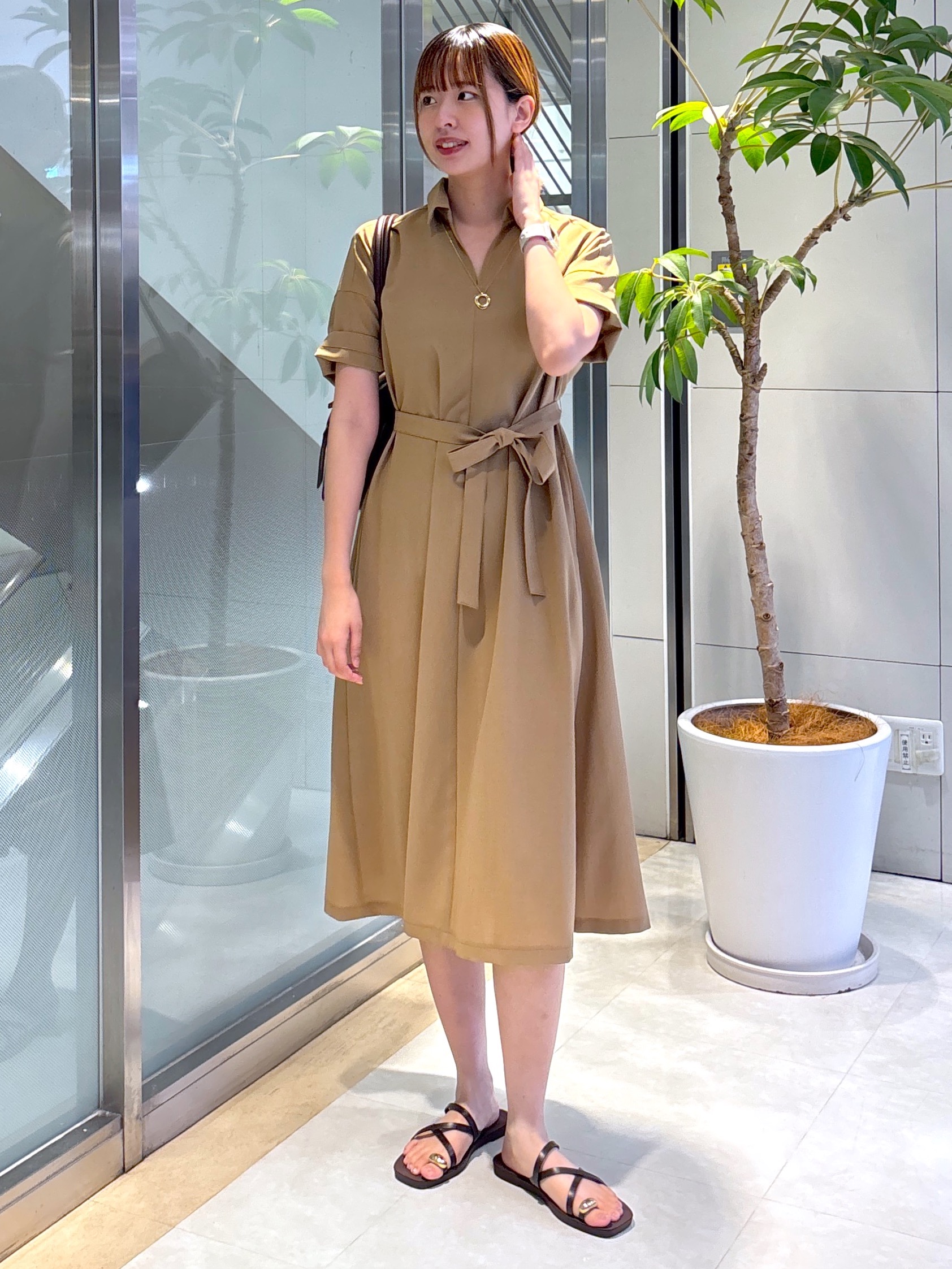 yukaさんの「UNTITLED｜【初秋も活躍/UVカット/接触冷感】エアリークールワンピース」を使ったコーディネート