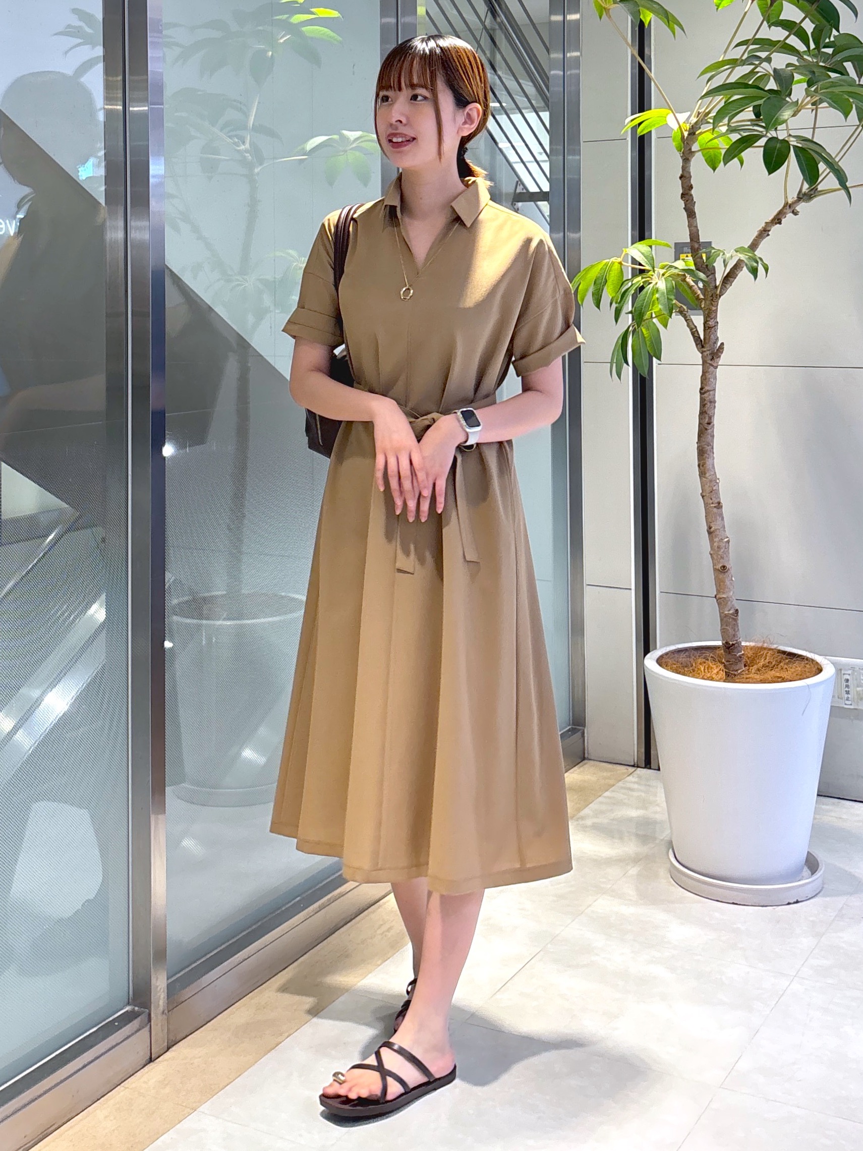 yukaさんの「UNTITLED｜【初秋も活躍/UVカット/接触冷感】エアリークールワンピース」を使ったコーディネート