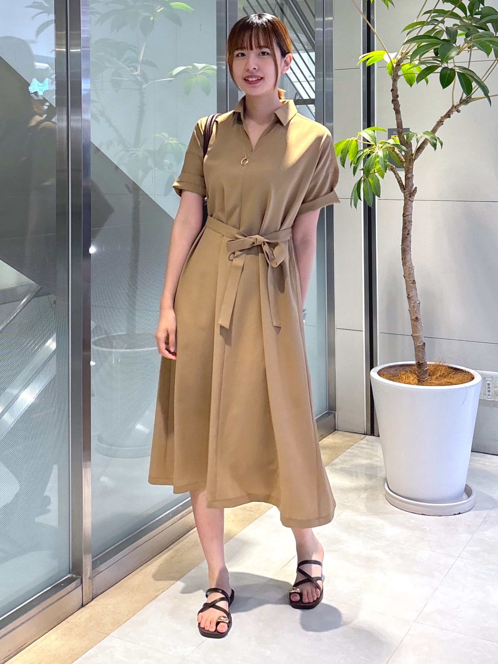 yukaさんの「UNTITLED｜【初秋も活躍/UVカット/接触冷感】エアリークールワンピース」を使ったコーディネート