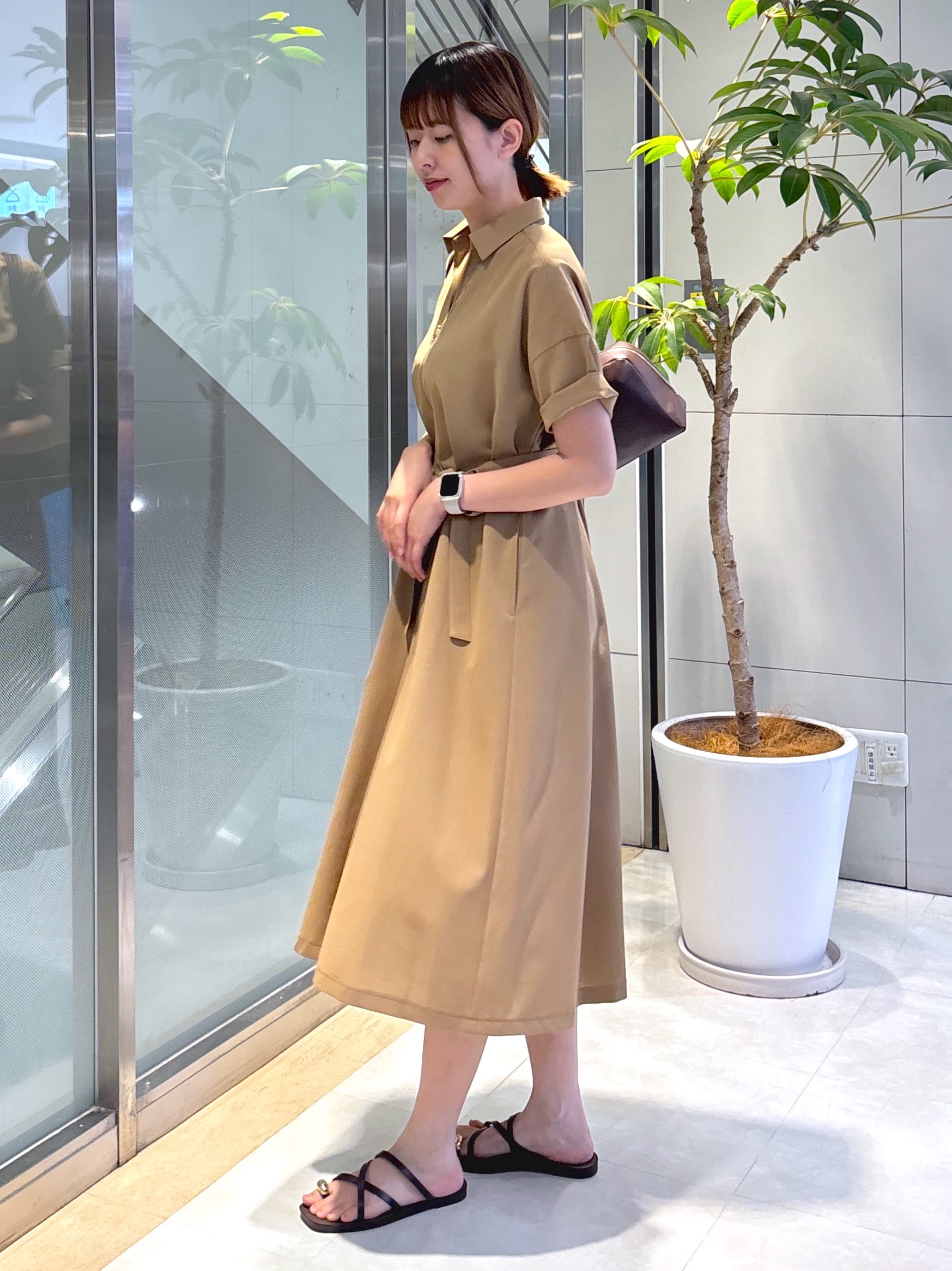 yukaさんの「UNTITLED｜【初秋も活躍/UVカット/接触冷感】エアリークールワンピース」を使ったコーディネート