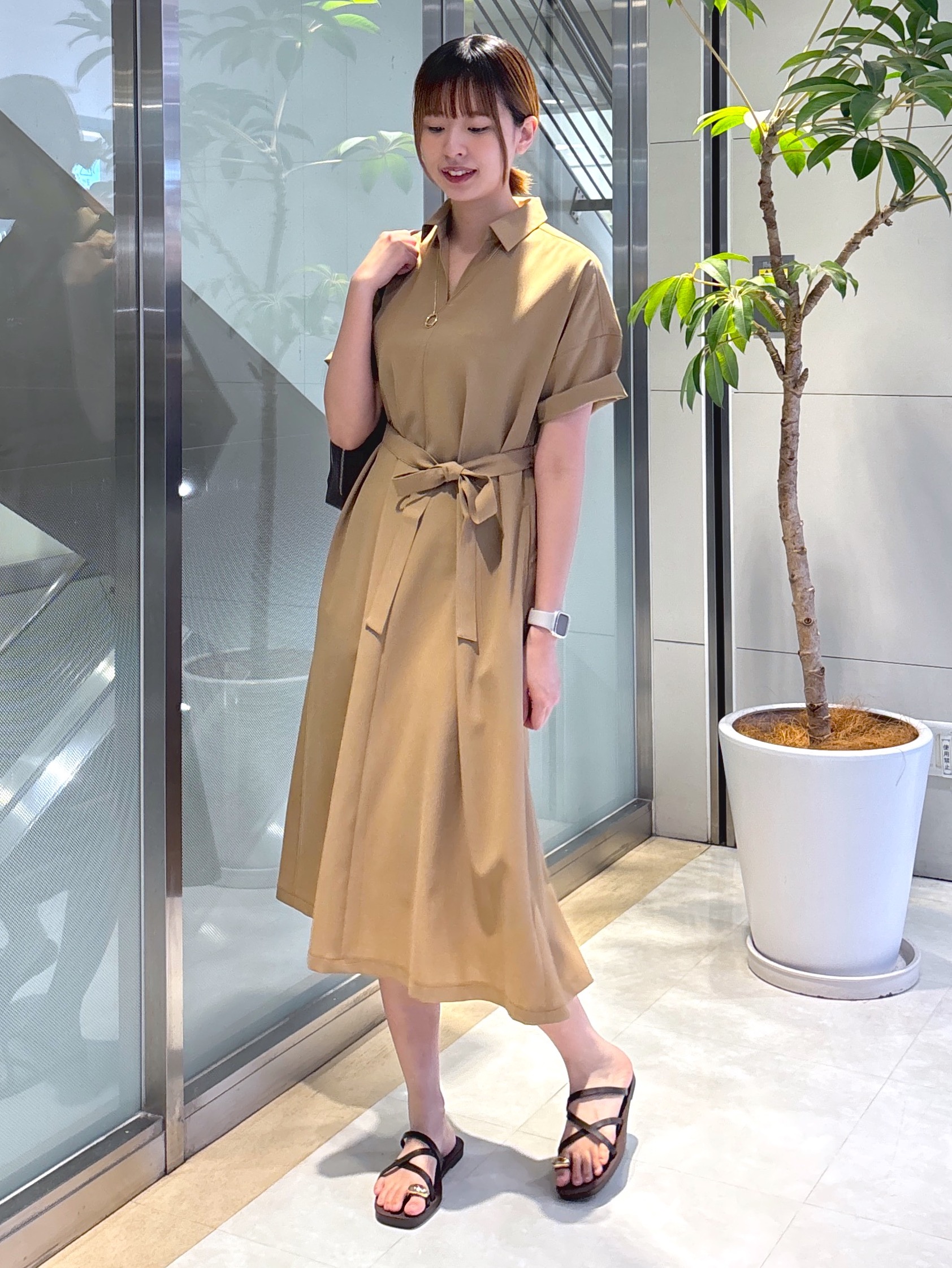 yukaさんの「UNTITLED｜【初秋も活躍/UVカット/接触冷感】エアリークールワンピース」を使ったコーディネート