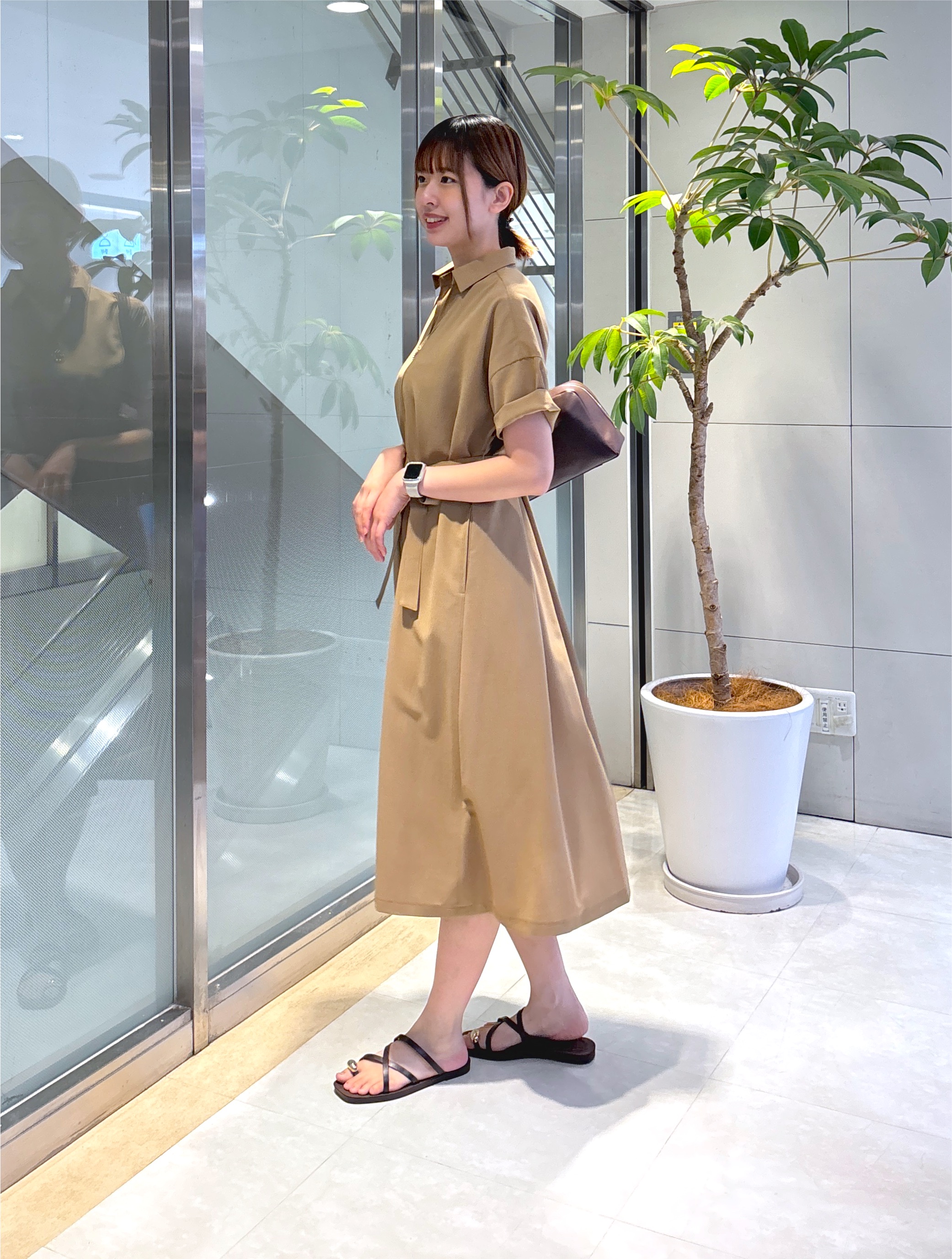 yukaさんの「UNTITLED｜【初秋も活躍/UVカット/接触冷感】エアリークールワンピース」を使ったコーディネート