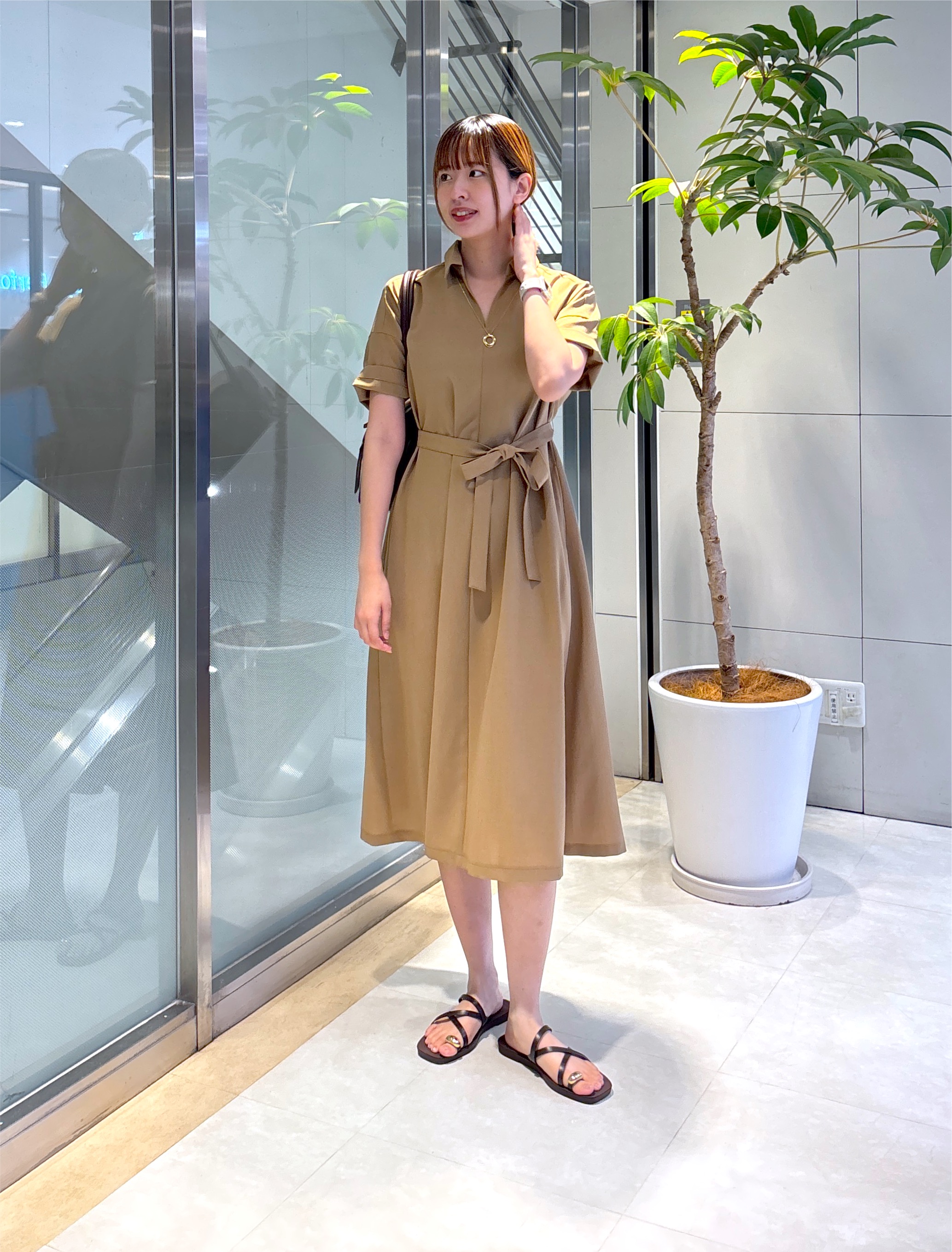 yukaさんの「UNTITLED｜【初秋も活躍/UVカット/接触冷感】エアリークールワンピース」を使ったコーディネート