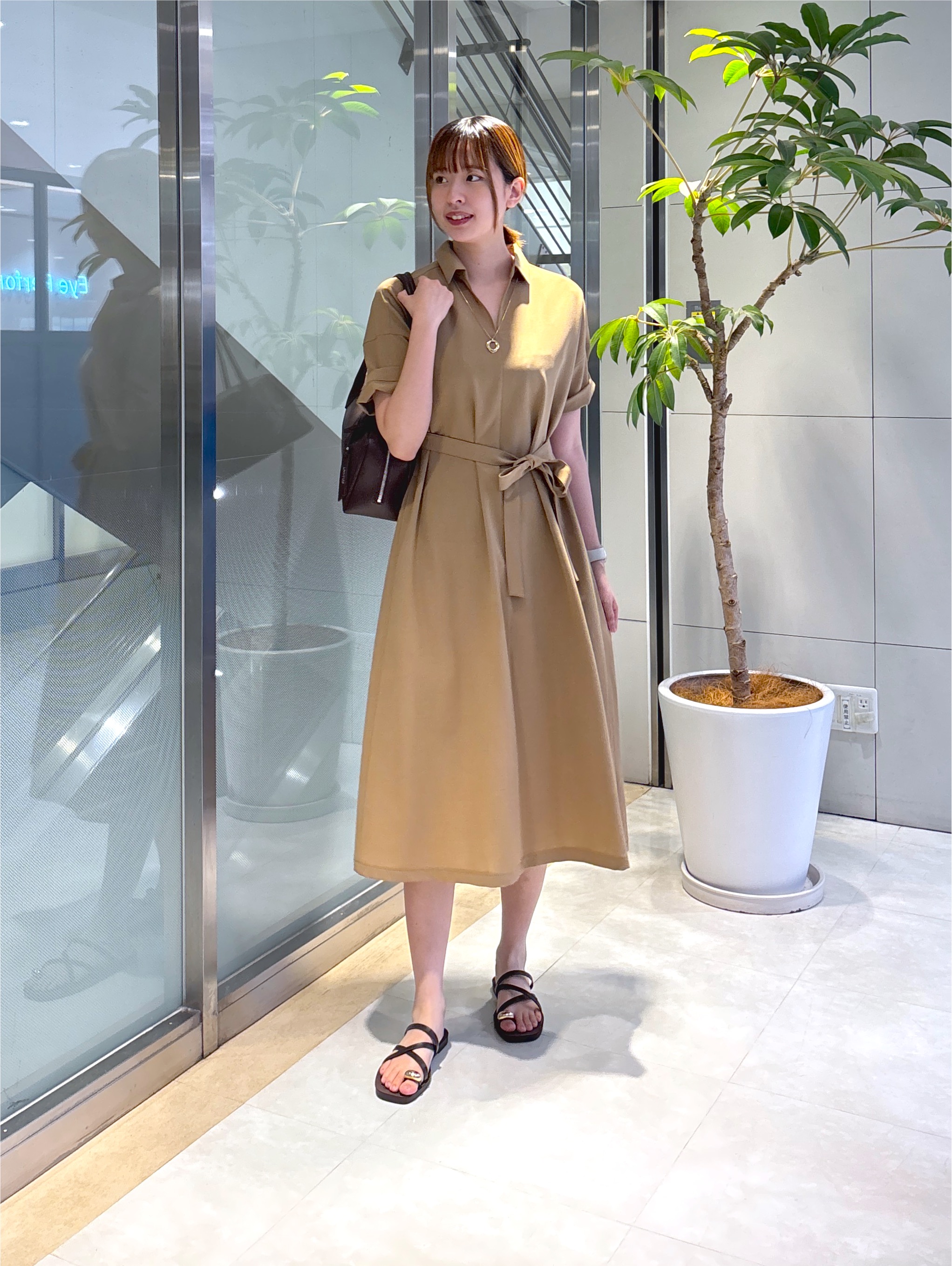 yukaさんの「UNTITLED｜【初秋も活躍/UVカット/接触冷感】エアリークールワンピース」を使ったコーディネート