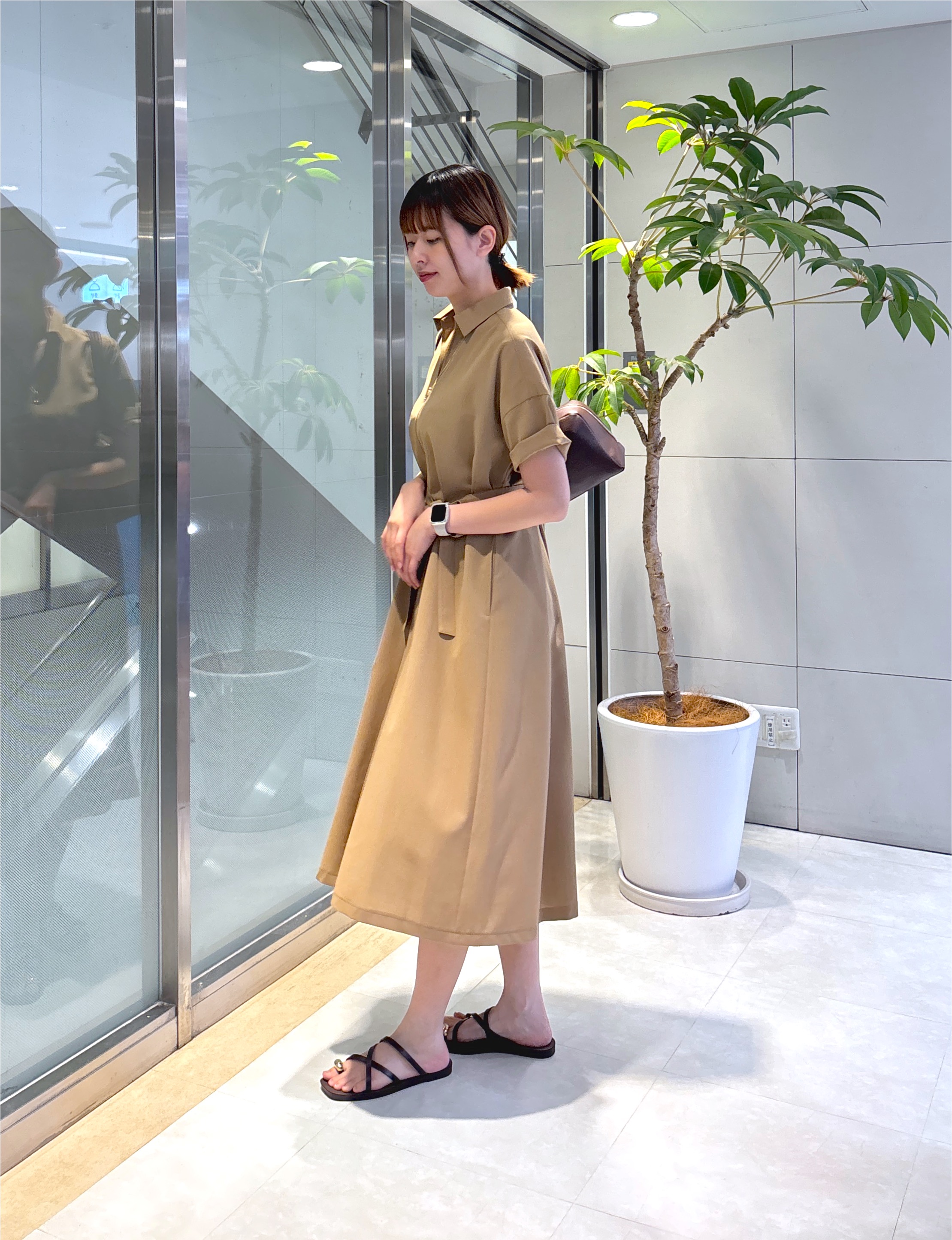 yukaさんの「UNTITLED｜【初秋も活躍/UVカット/接触冷感】エアリークールワンピース」を使ったコーディネート