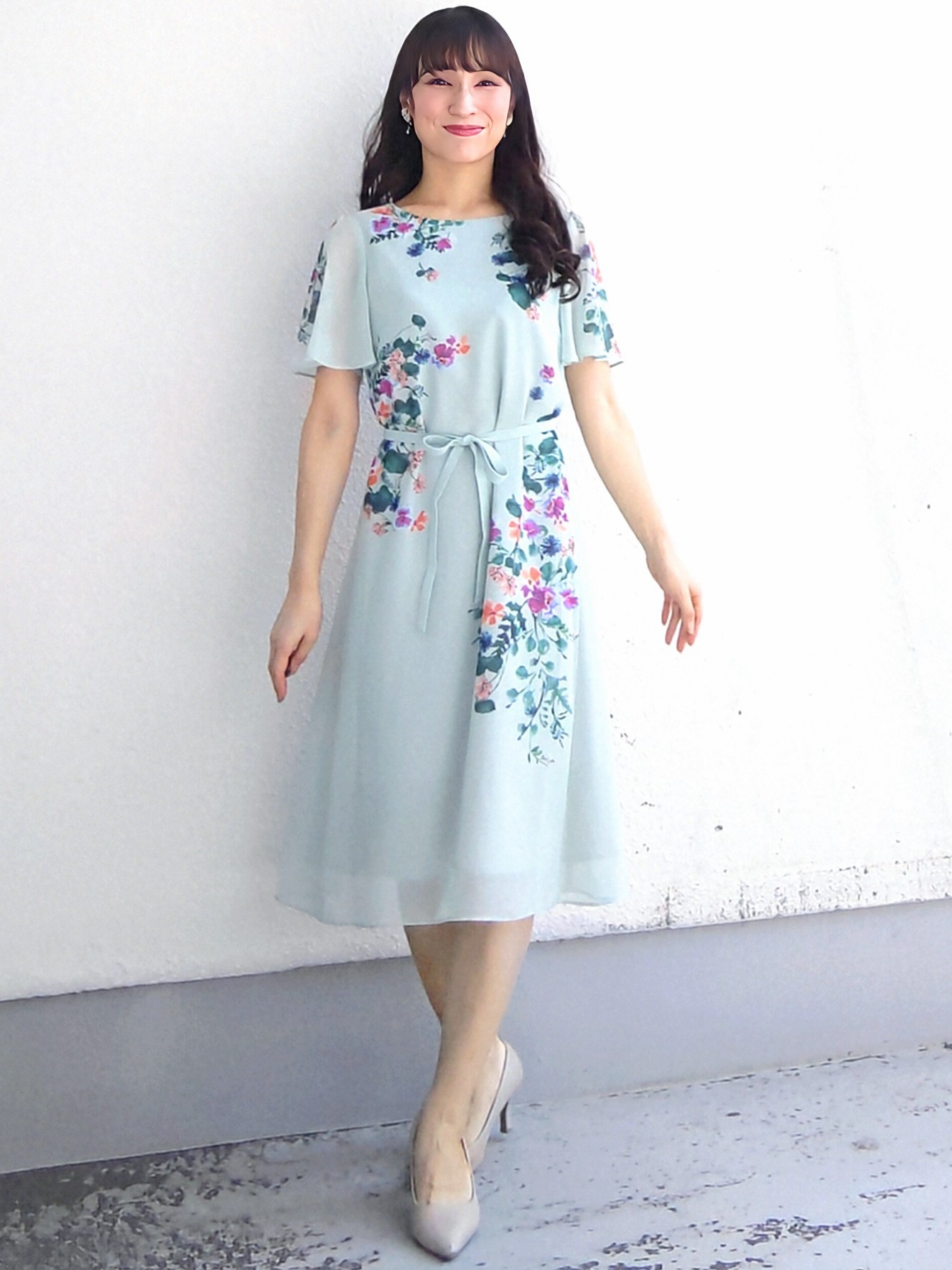 keinaさんの「SunaUna｜【手洗い可／日本製】多色花柄プリントワンピース」を使ったコーディネート