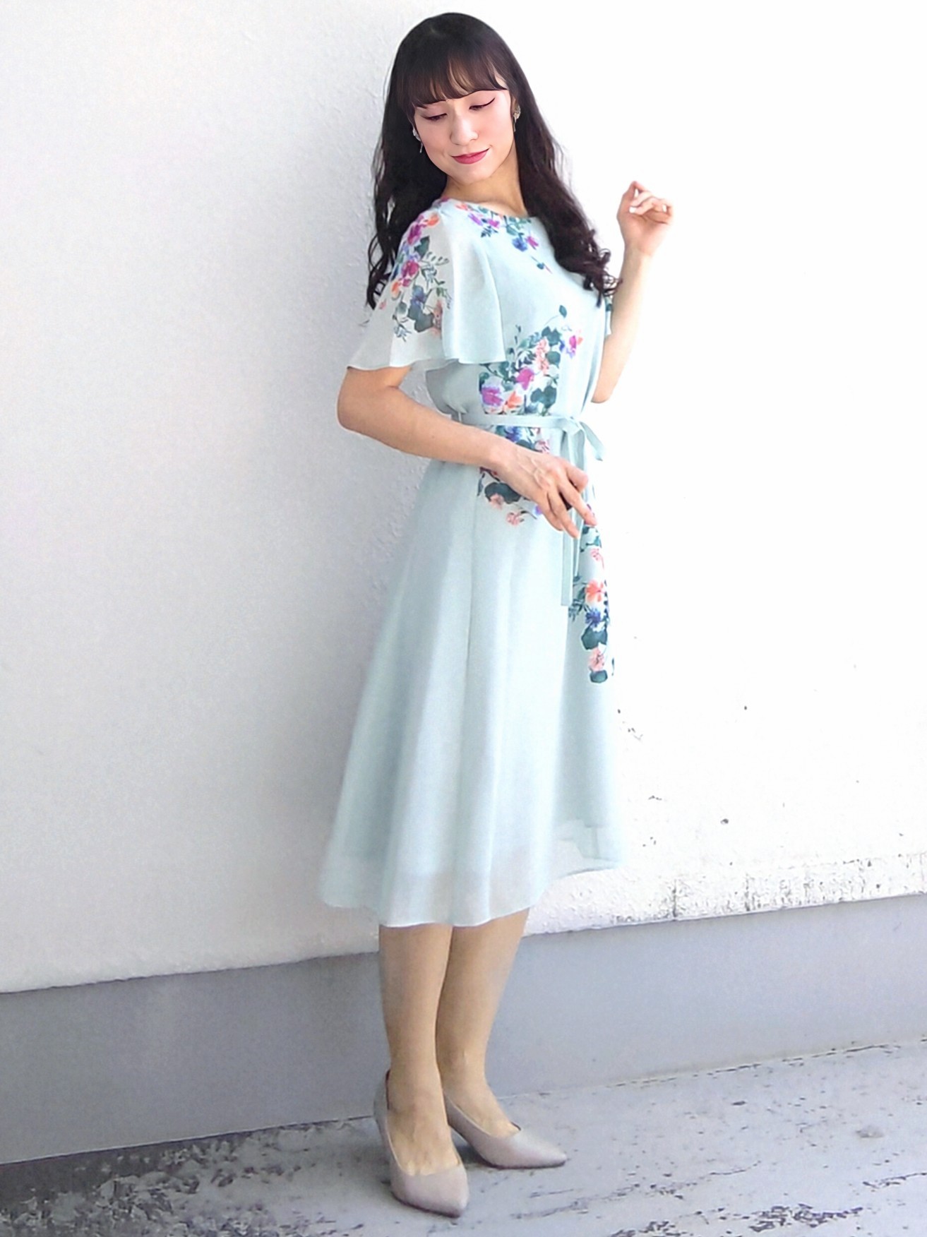 keinaさんの「SunaUna｜【手洗い可／日本製】多色花柄プリントワンピース」を使ったコーディネート
