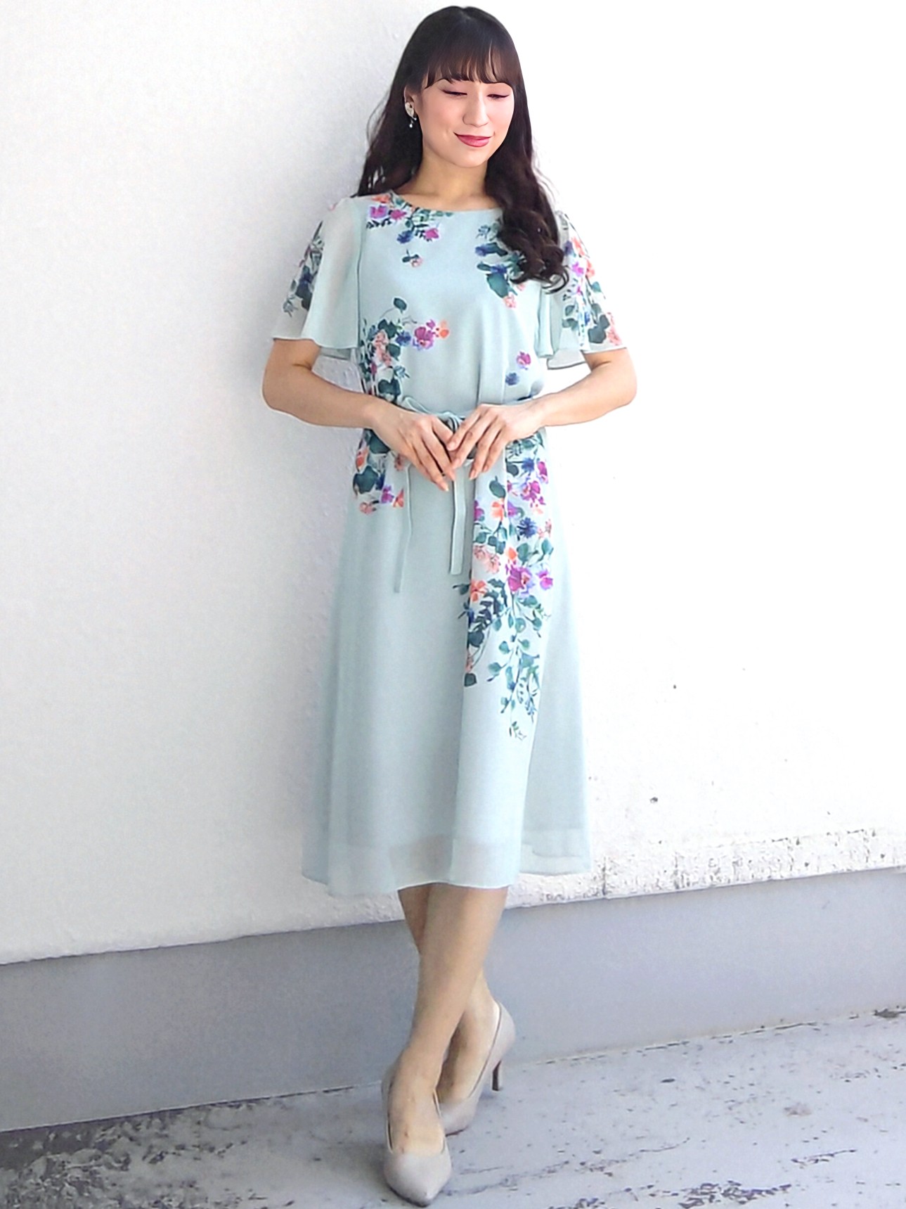 keinaさんの「SunaUna｜【手洗い可／日本製】多色花柄プリントワンピース」を使ったコーディネート