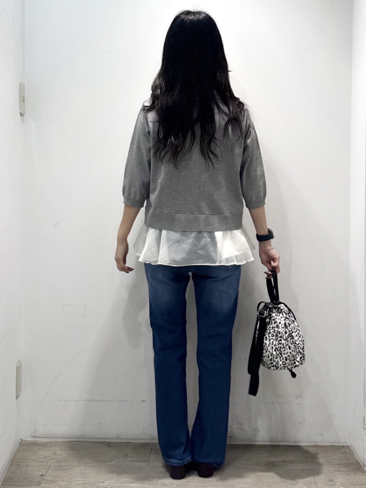 yuicciさんの「OPAQUE.CLIP｜裾シアードッキングニット【洗濯機OK】」を使ったコーディネート