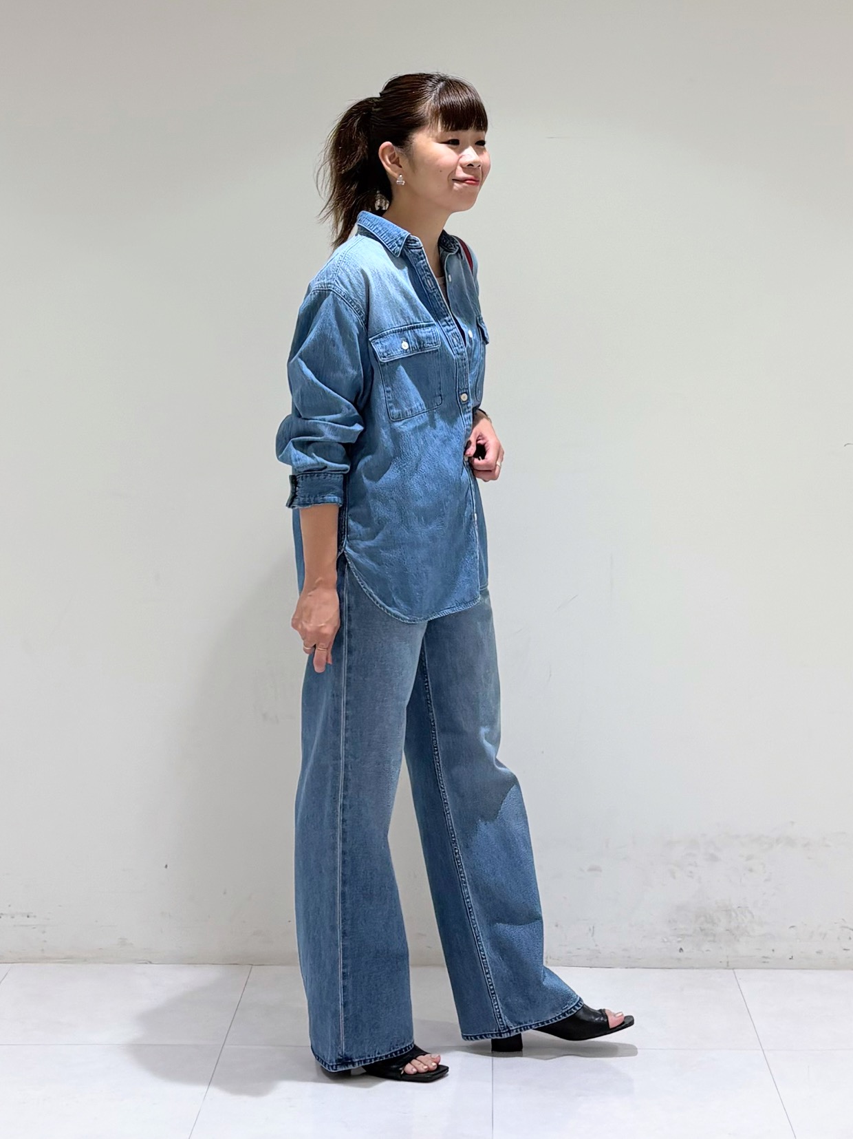 tsuyuさんの「INDIVI｜【2WAY／合皮】ポシェットサイズバッグ」を使ったコーディネート