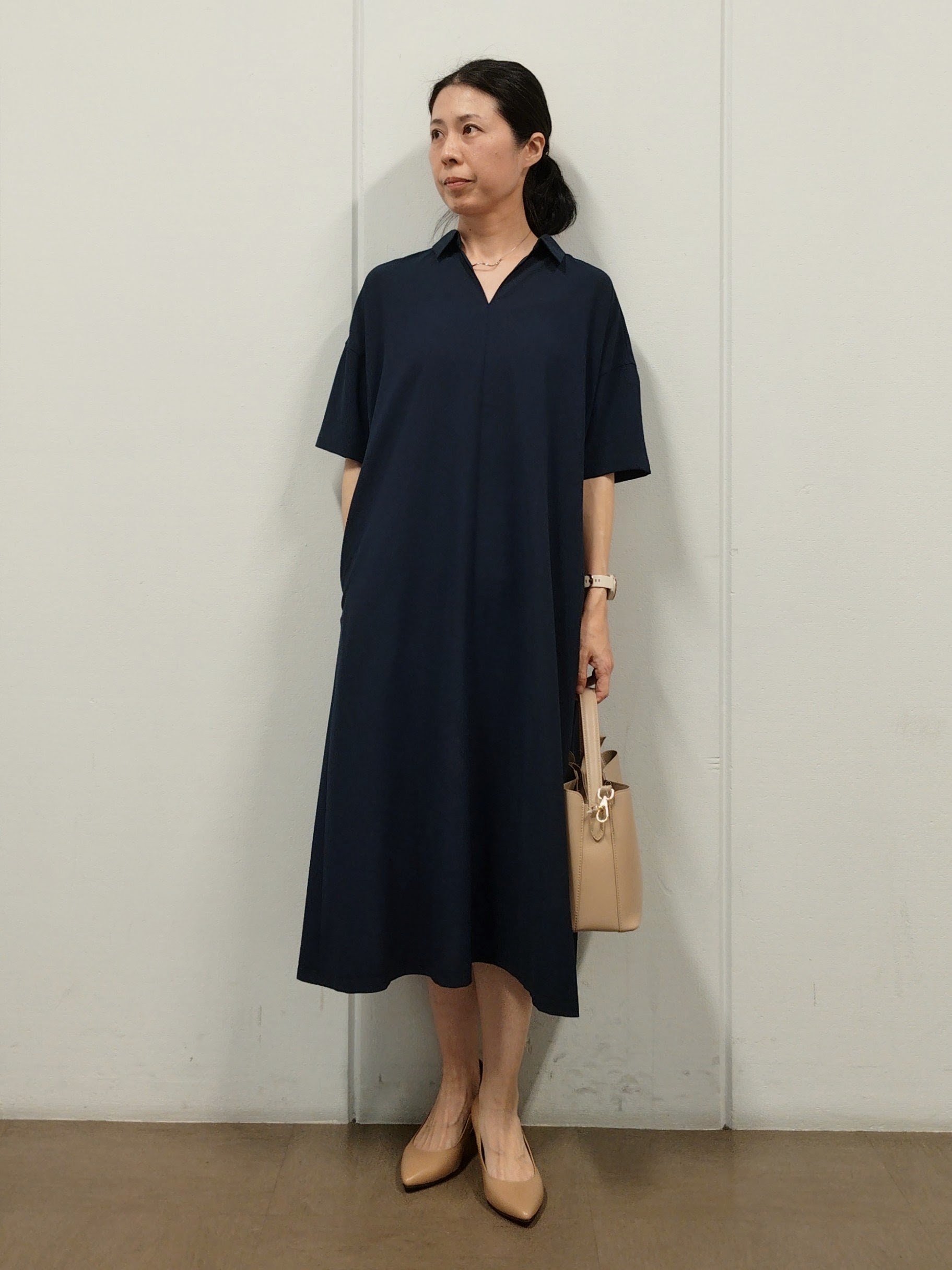 OHNUMAさんの「UNTITLED｜【初秋も活躍/UVカット/接触冷感】エアリークールワンピース」を使ったコーディネート