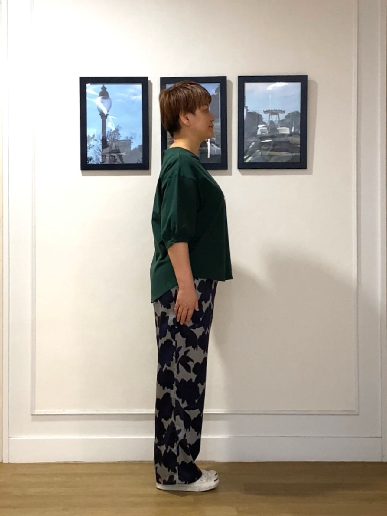 Hiroさんの「Dessin｜【高レビュー/洗える/XS-L】バックヘンリーミニ裏毛 5分袖」を使ったコーディネート