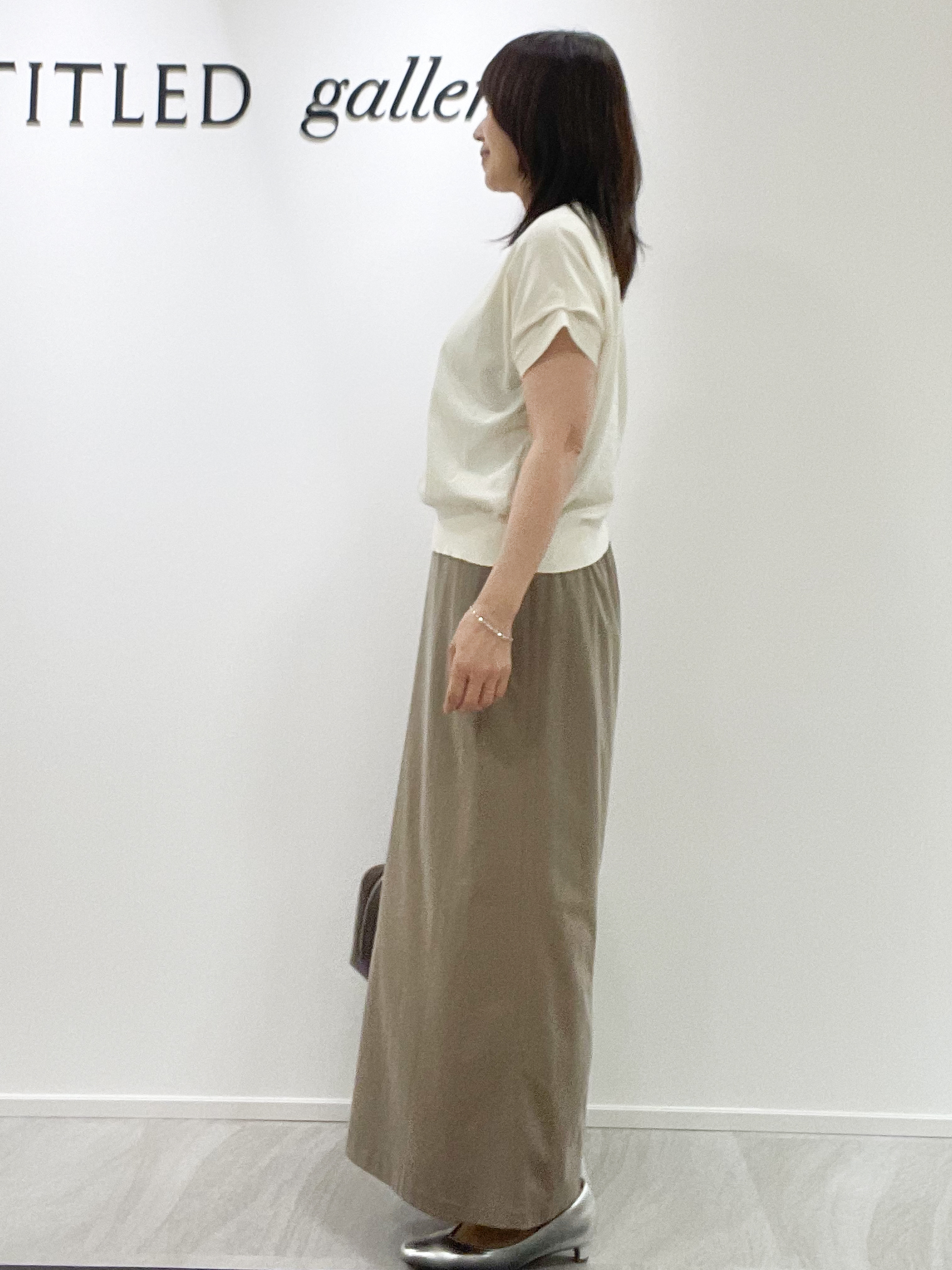めいさんの「UNTITLED｜【肌に張りつきにくい/前後2WAY】ドライタッチコットンプルオーバー」を使ったコーディネート