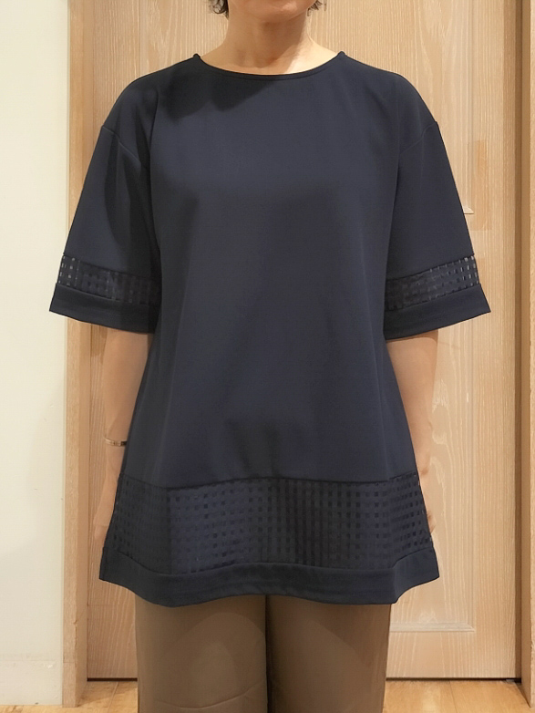 YUKIさんの「SHOO･LA･RUE｜【S-LL】上品に体型カバー 大人のシアーチェックチュニック」を使ったコーディネート