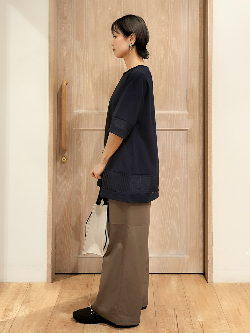 YUKIさんの「SHOO･LA･RUE｜【S-LL】上品に体型カバー 大人のシアーチェックチュニック」を使ったコーディネート