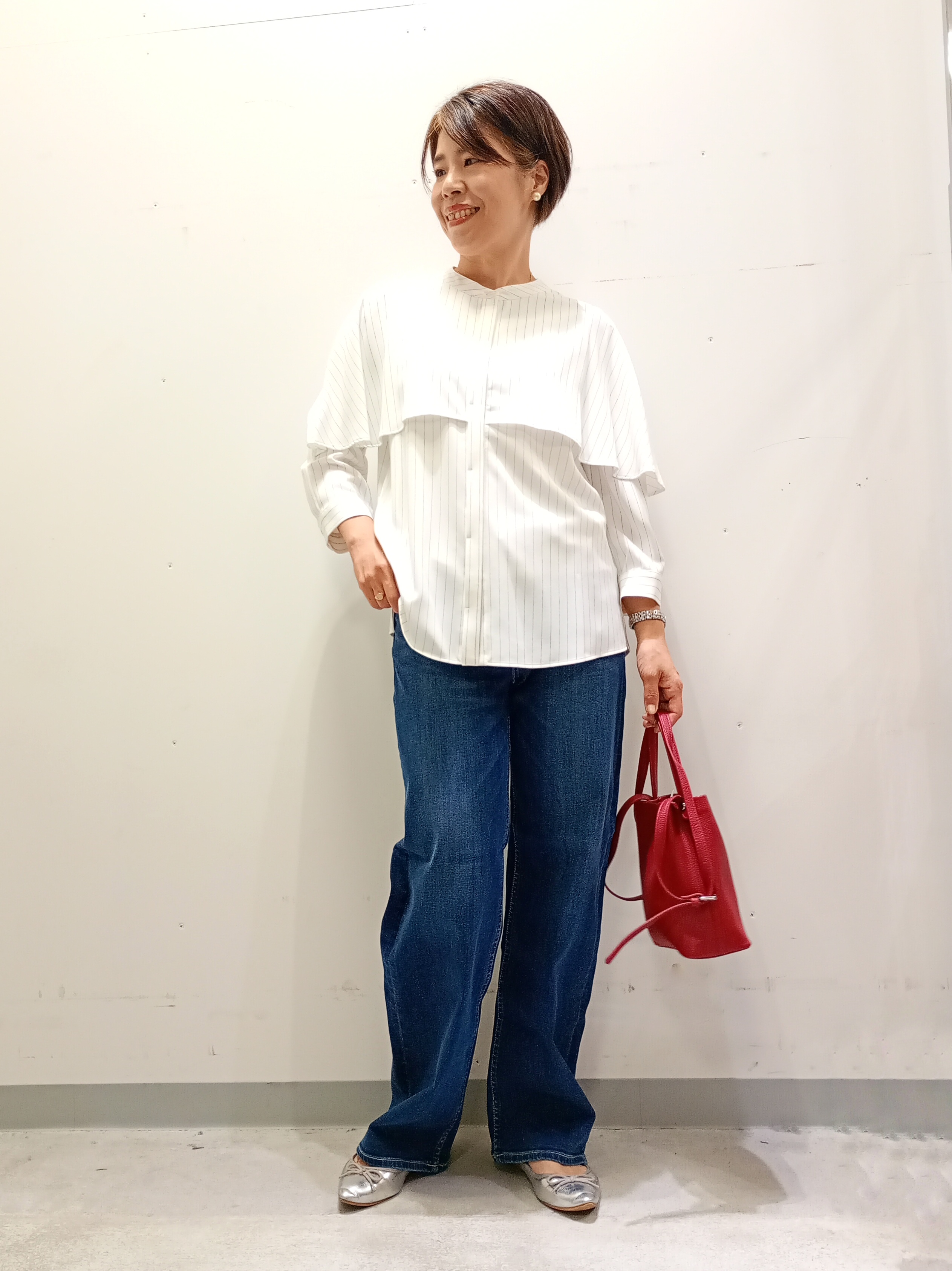Kさんの「INDIVI｜【接触冷感/UVケア/着る日傘】ダブルジャケット」を使ったコーディネート