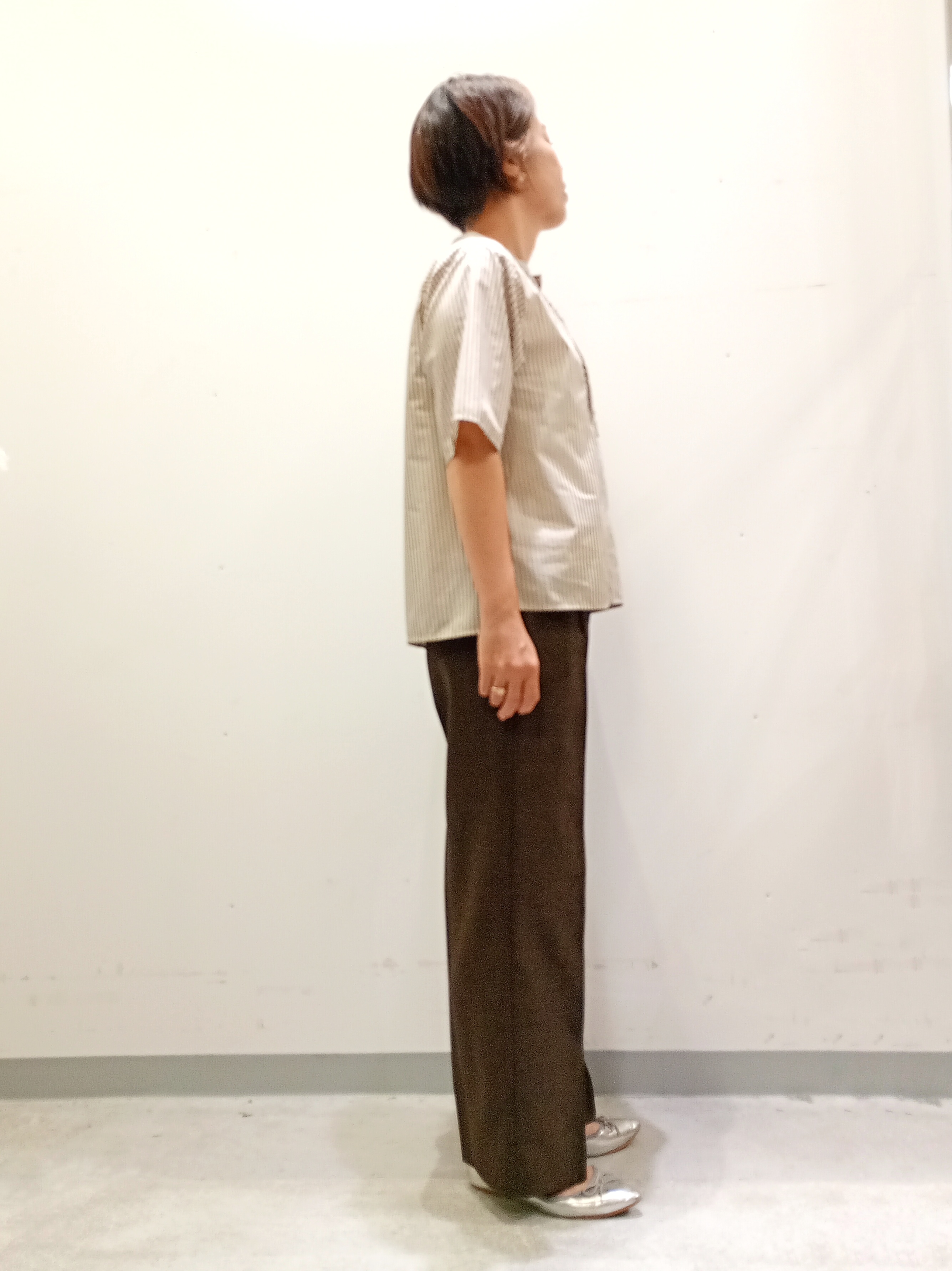 Kさんの「INDIVI｜【UVケア／接触冷感】リネン風チェックストレートパンツ」を使ったコーディネート