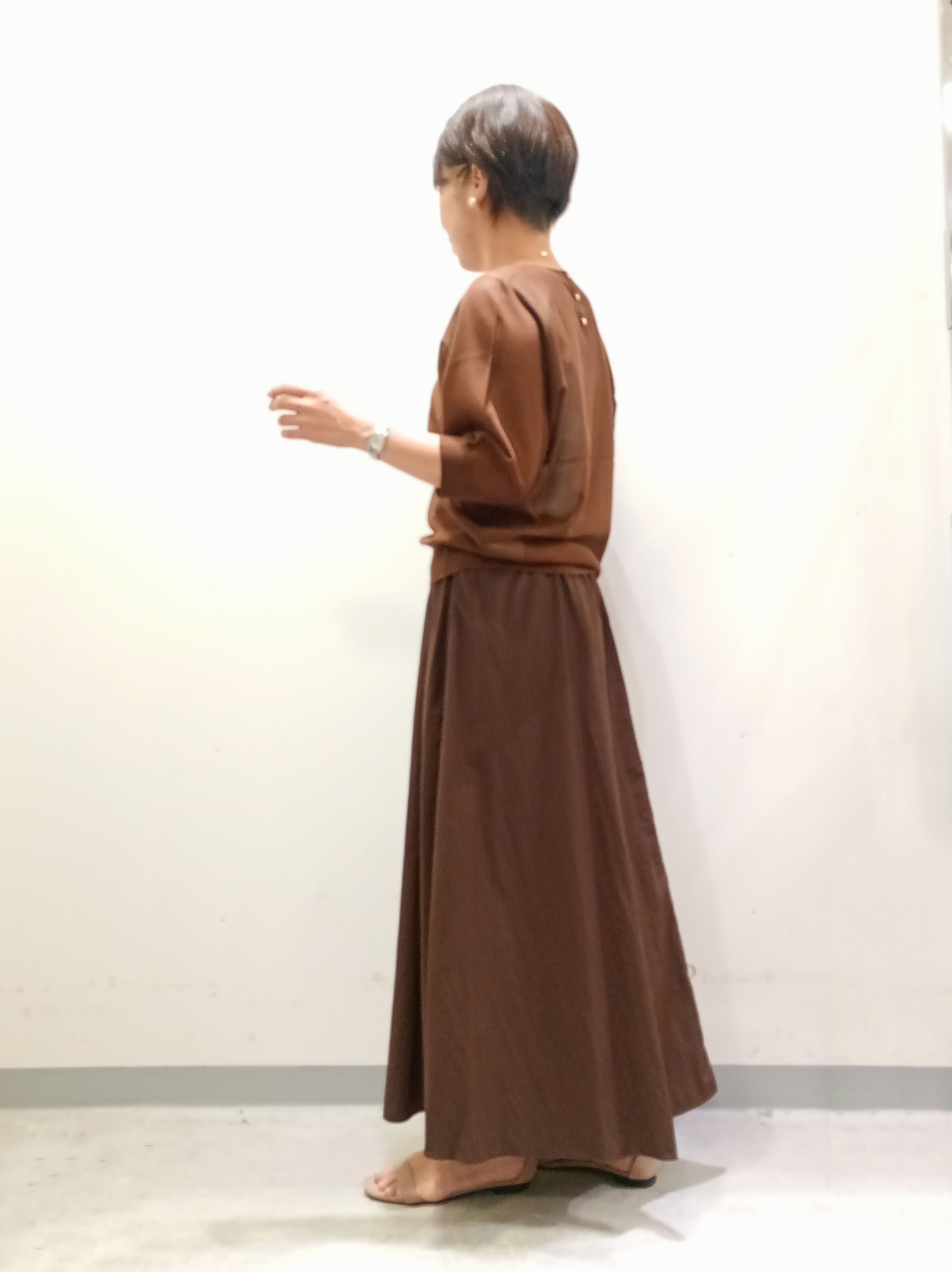 Kさんの「INDIVI｜【体型カバー／洗える】シアードルマンニット」を使ったコーディネート