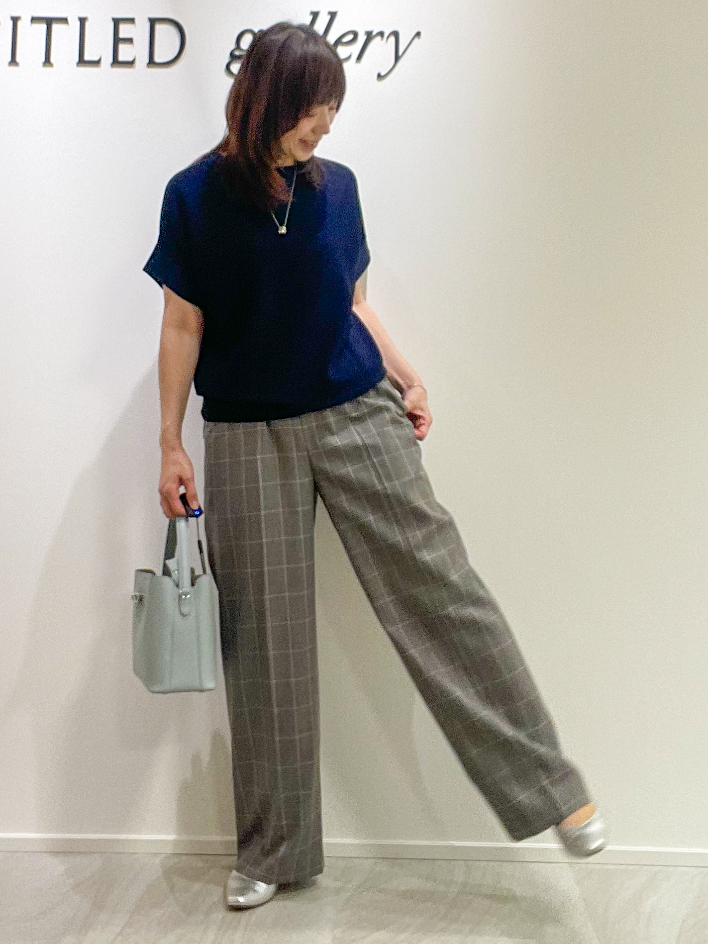 めいさんの「UNTITLED｜【11色展開/体型カバー】前後2WAYフレンチスリーブニット」を使ったコーディネート