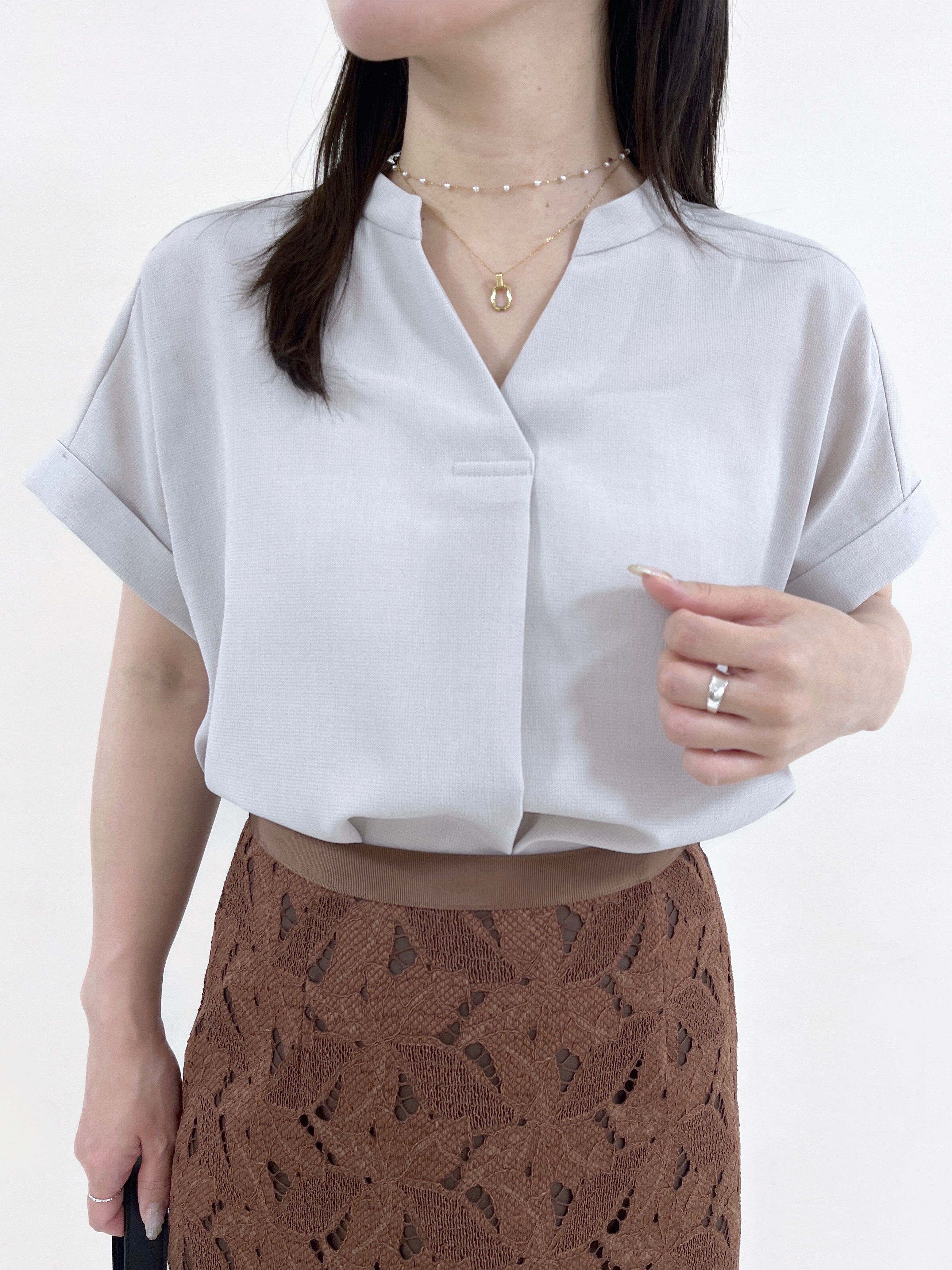 Ukiさんの「UNTITLED｜【セットアップ可/UVカット】エアリークールブラウス」を使ったコーディネート