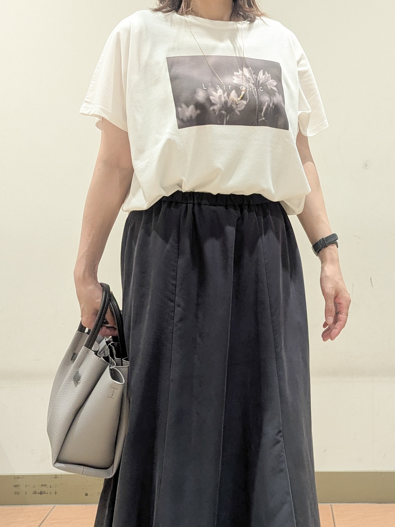 Miさんの「OPAQUE.CLIP｜フォトプリントTシャツ【洗濯機OK】」を使ったコーディネート