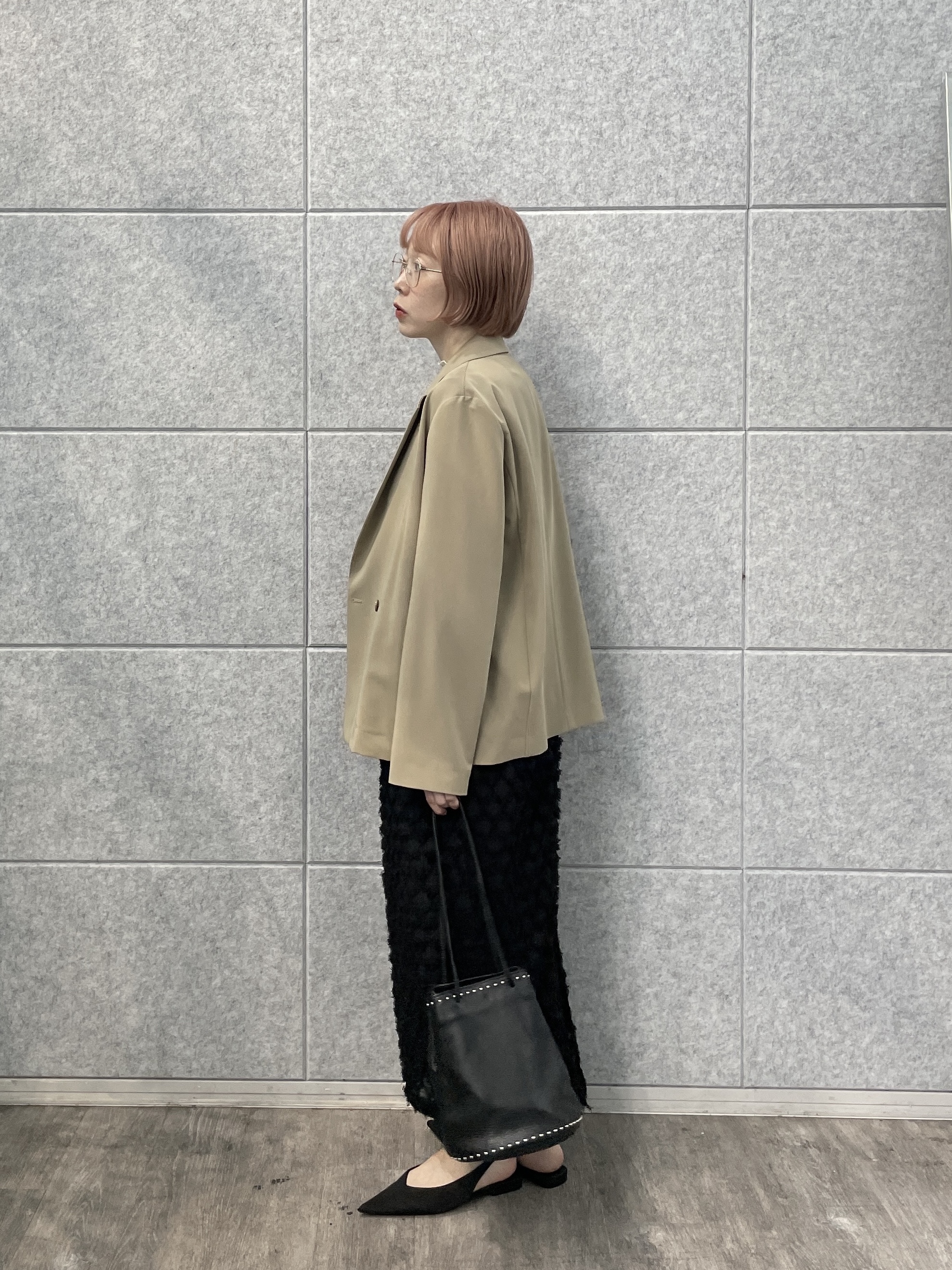 mikuさんの「INDIVI｜Comfy Set Up｜ダブルブレストイージージャケット【LIVE紹介／上枝みどりさん着用／セット」を使ったコーディネート