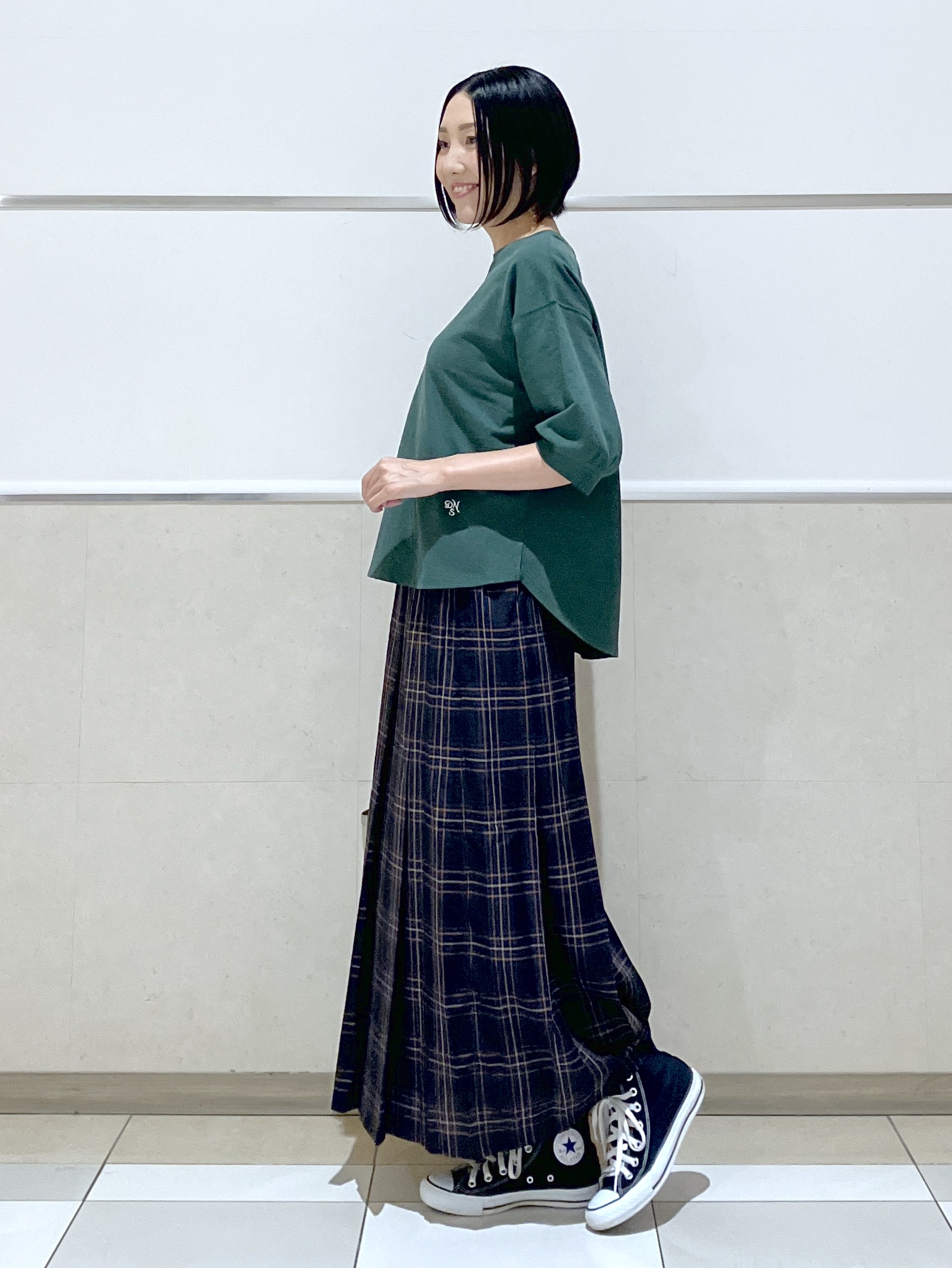 eriko さんの「Dessin｜バックヘンリーカットソー5分袖」を使ったコーディネート