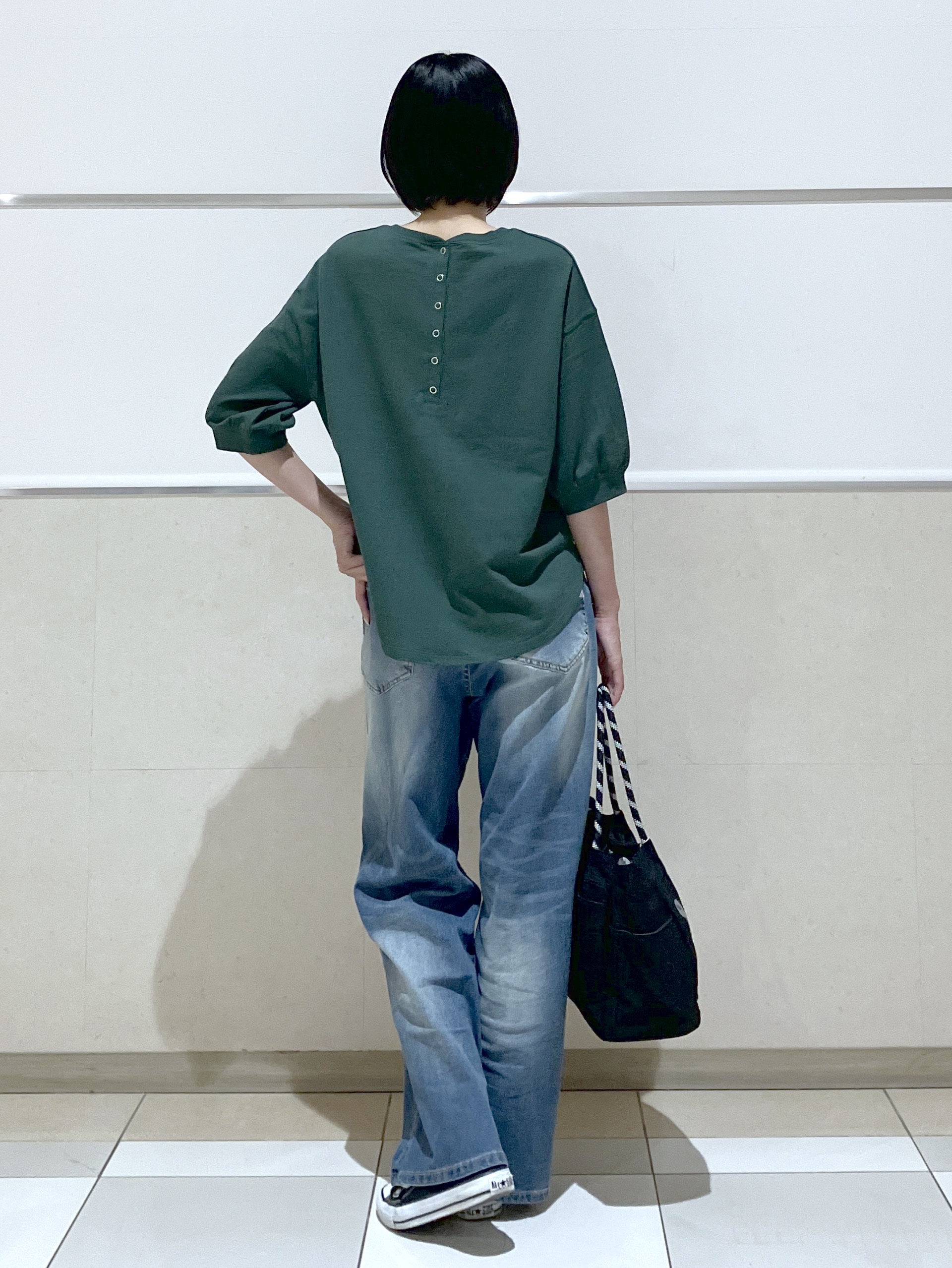 eriko さんの「Dessin｜バックヘンリーカットソー5分袖」を使ったコーディネート