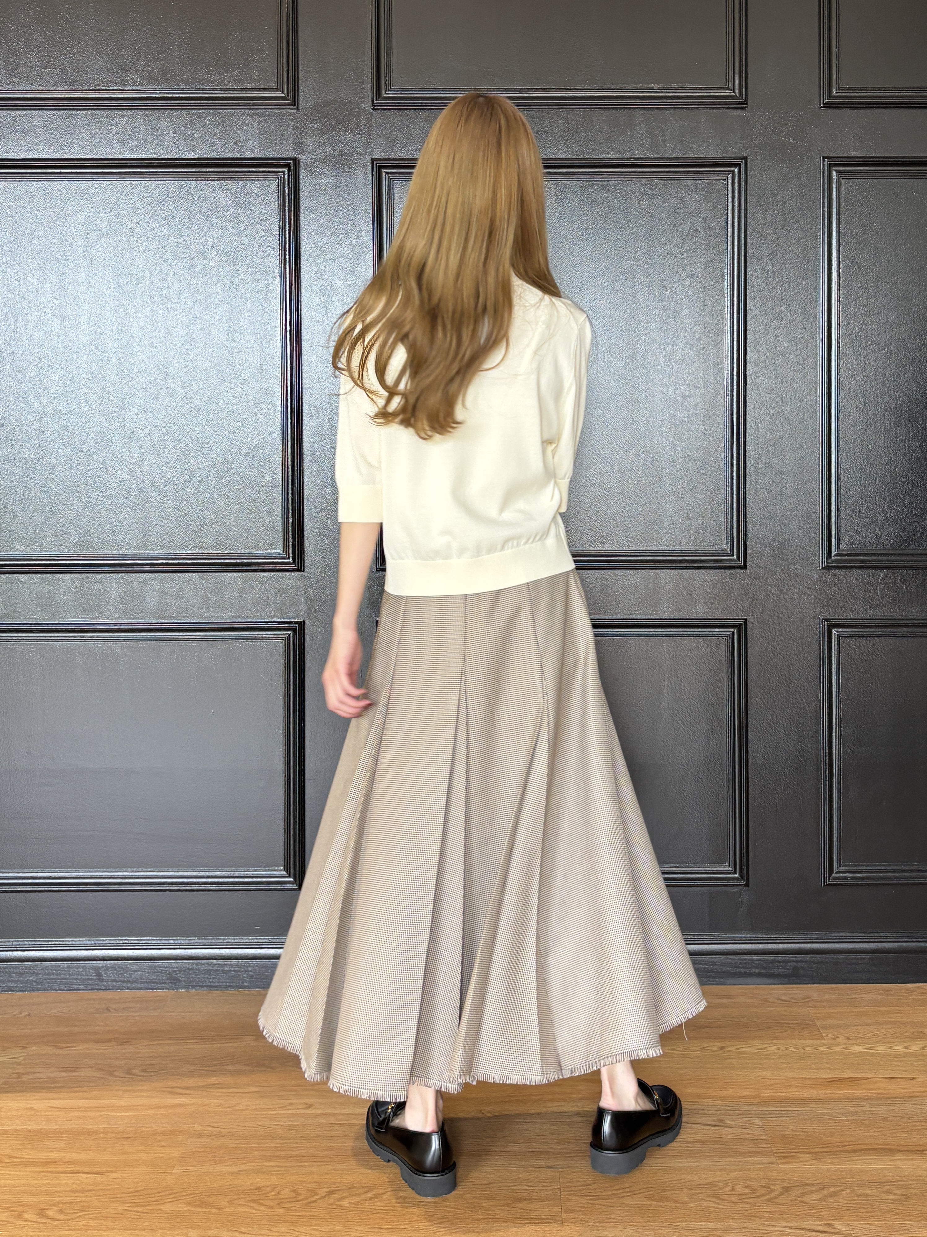 清水夏姫さんの「DRESSTERIOR｜【日本製/軽量/本革】ビットローファー」を使ったコーディネート