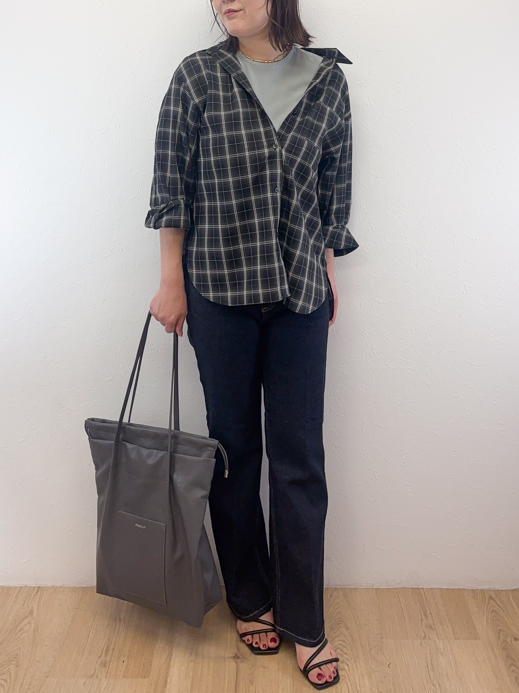 Takeさんの「OPAQUE.CLIP｜チェック柄シャツ【洗濯機OK】」を使ったコーディネート