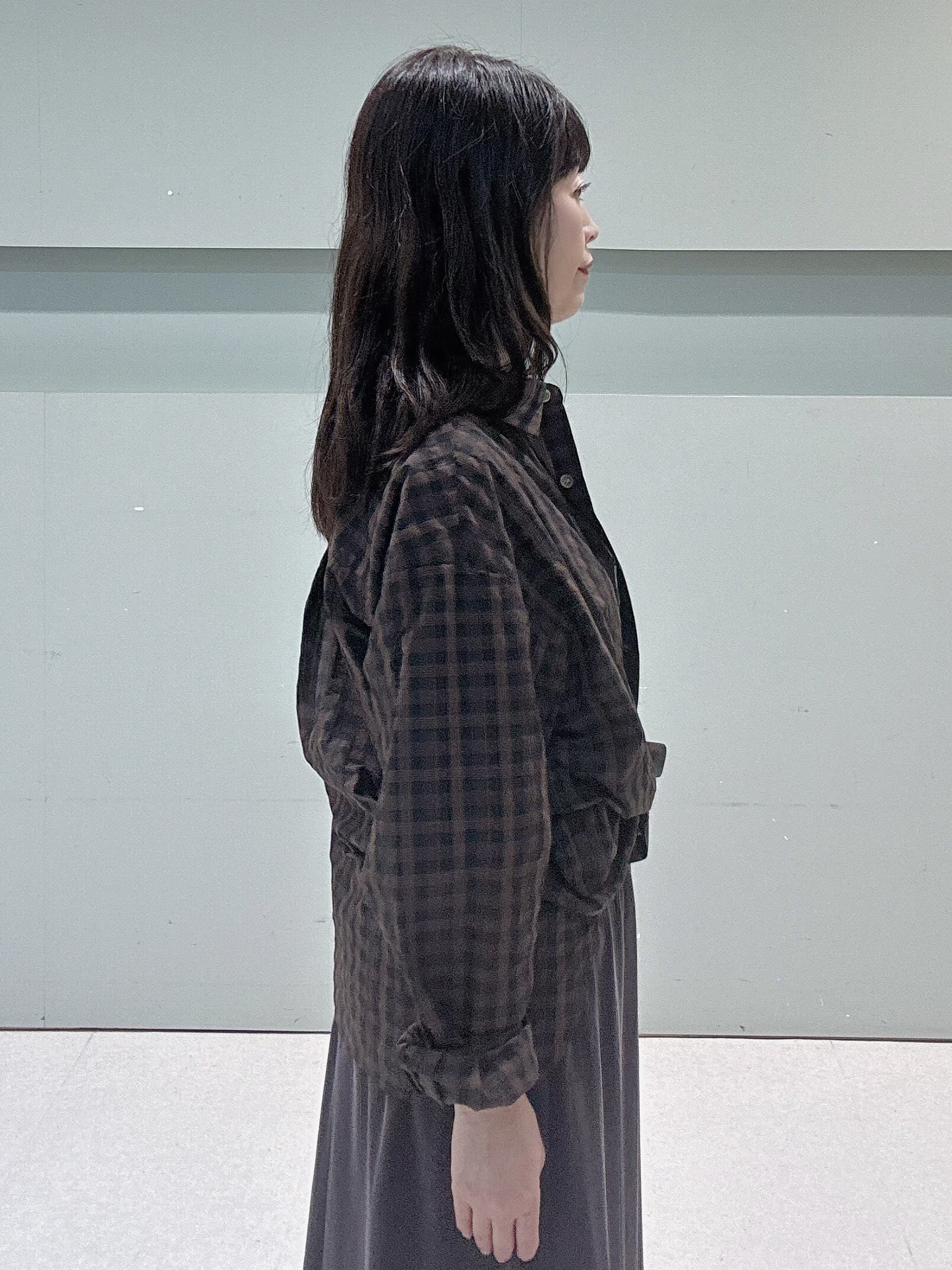 makiさんの「UNTITLED｜【秋映え/羽織り】シアーチェックシャツブラウス」を使ったコーディネート