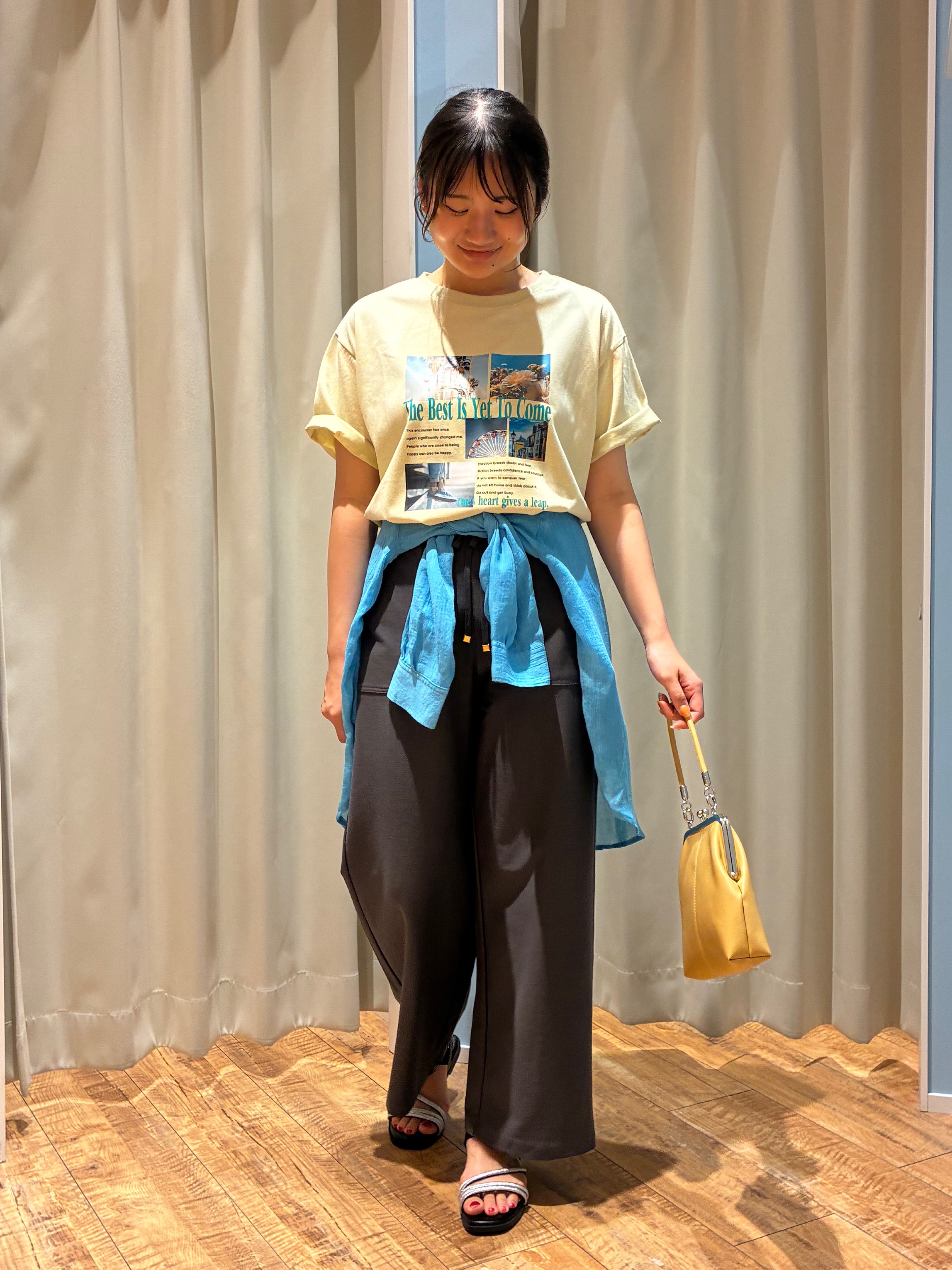 もんちゃんさんの「SHOO･LA･RUE｜【S-LL/洗濯機可】選べる4柄　デイリー使いにぴったりな 大人の頼れるTシャツ」を使ったコーディネート